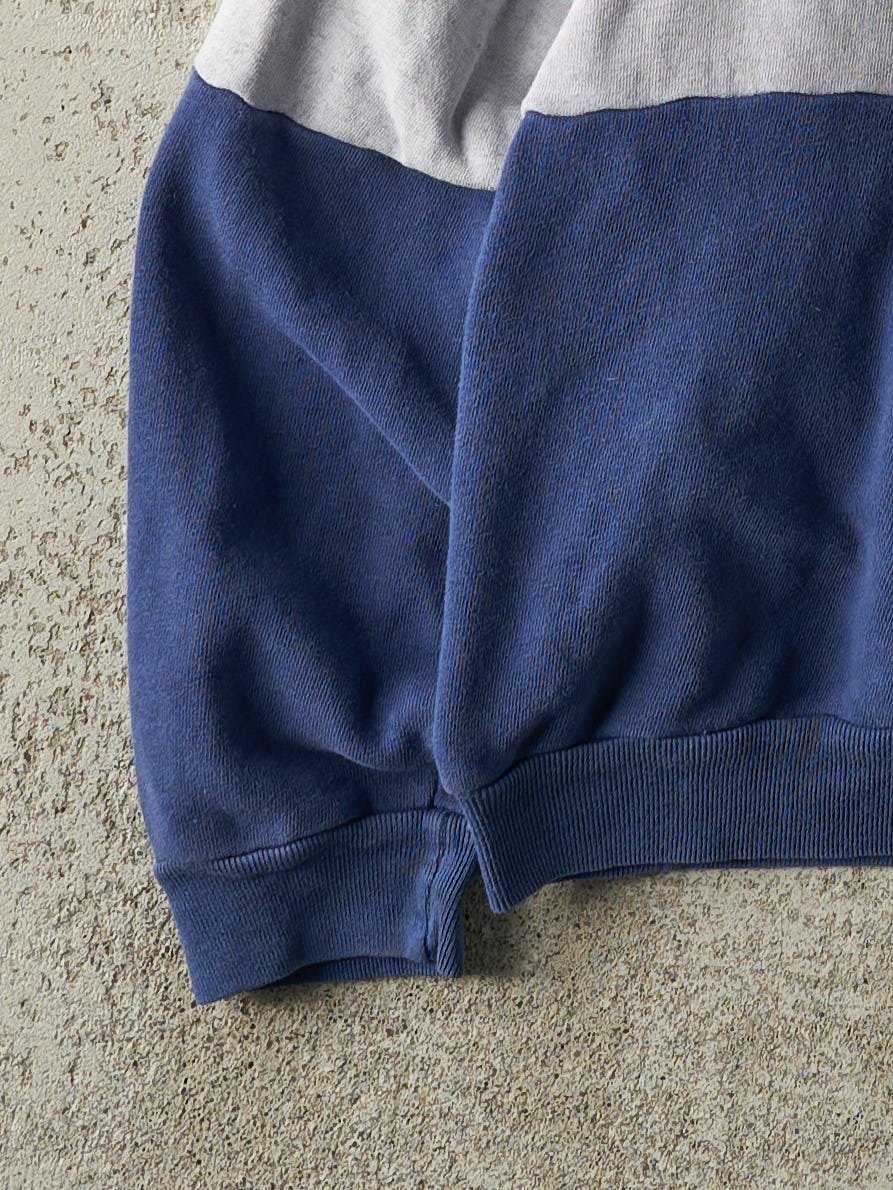 Vintage 90s Blue & Grey San Francisco Boxy Quarter Zip (M)