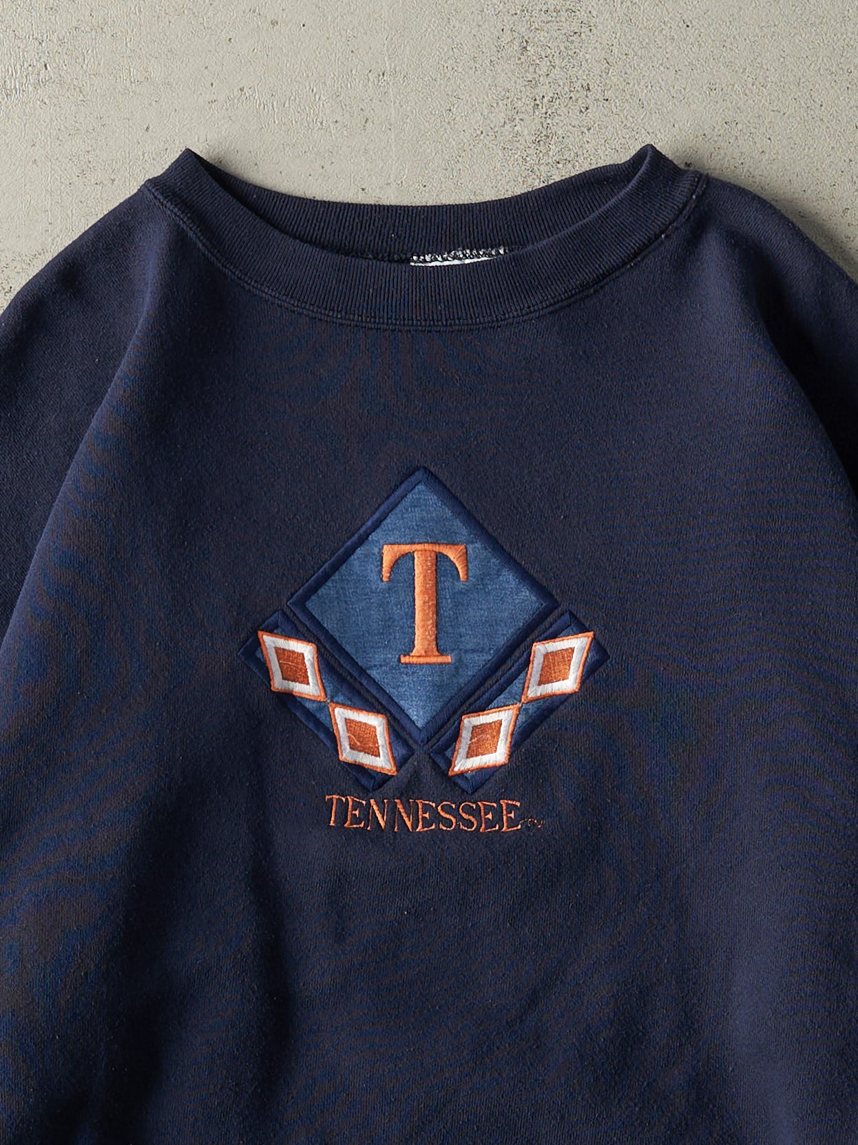 Vintage 90s Navy Blue Embroidered Tennessee Crewneck (XL)