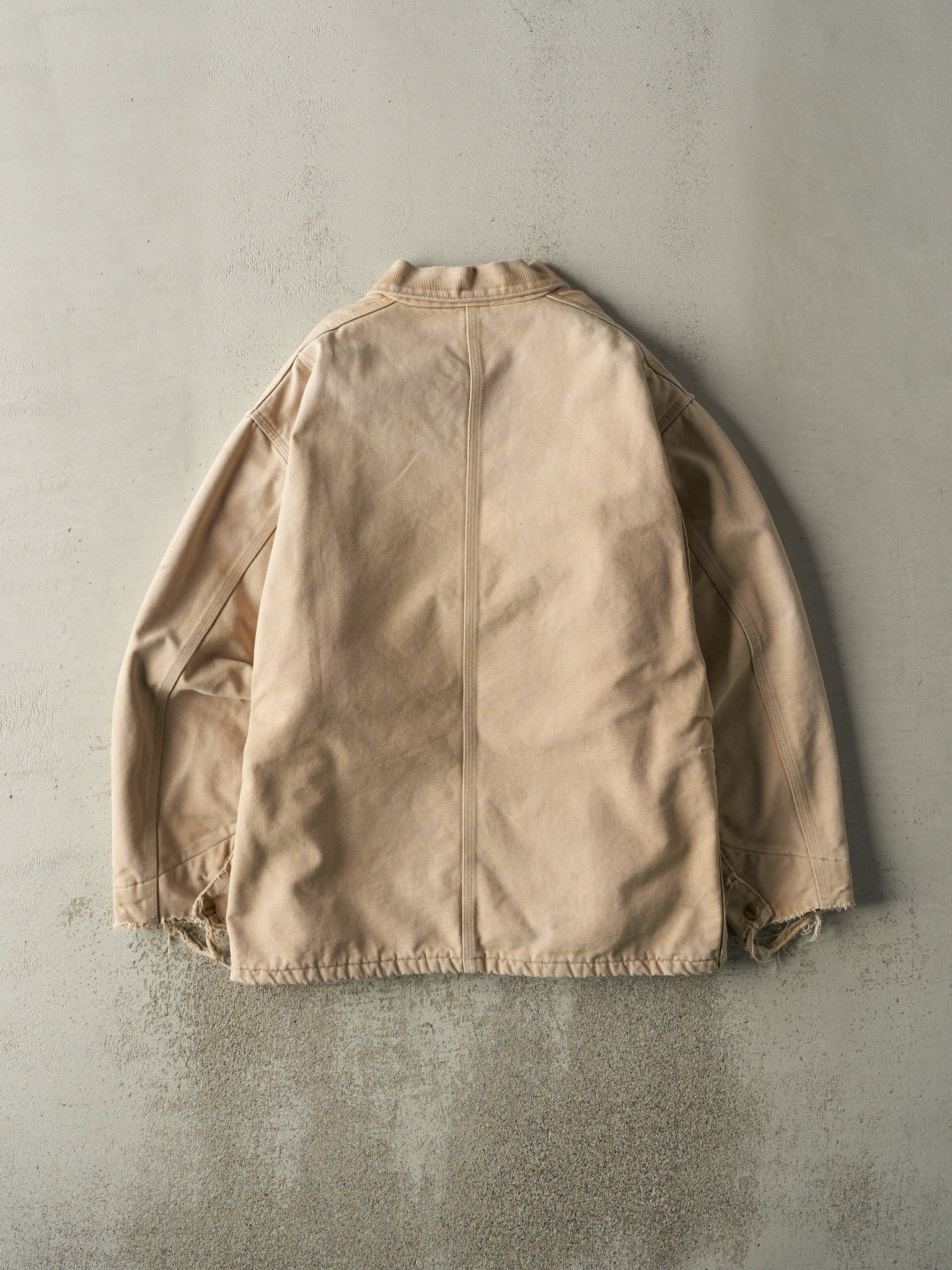 Vintage 90s Beige Carhartt Blanket Lined Chore Jacket (XXL)