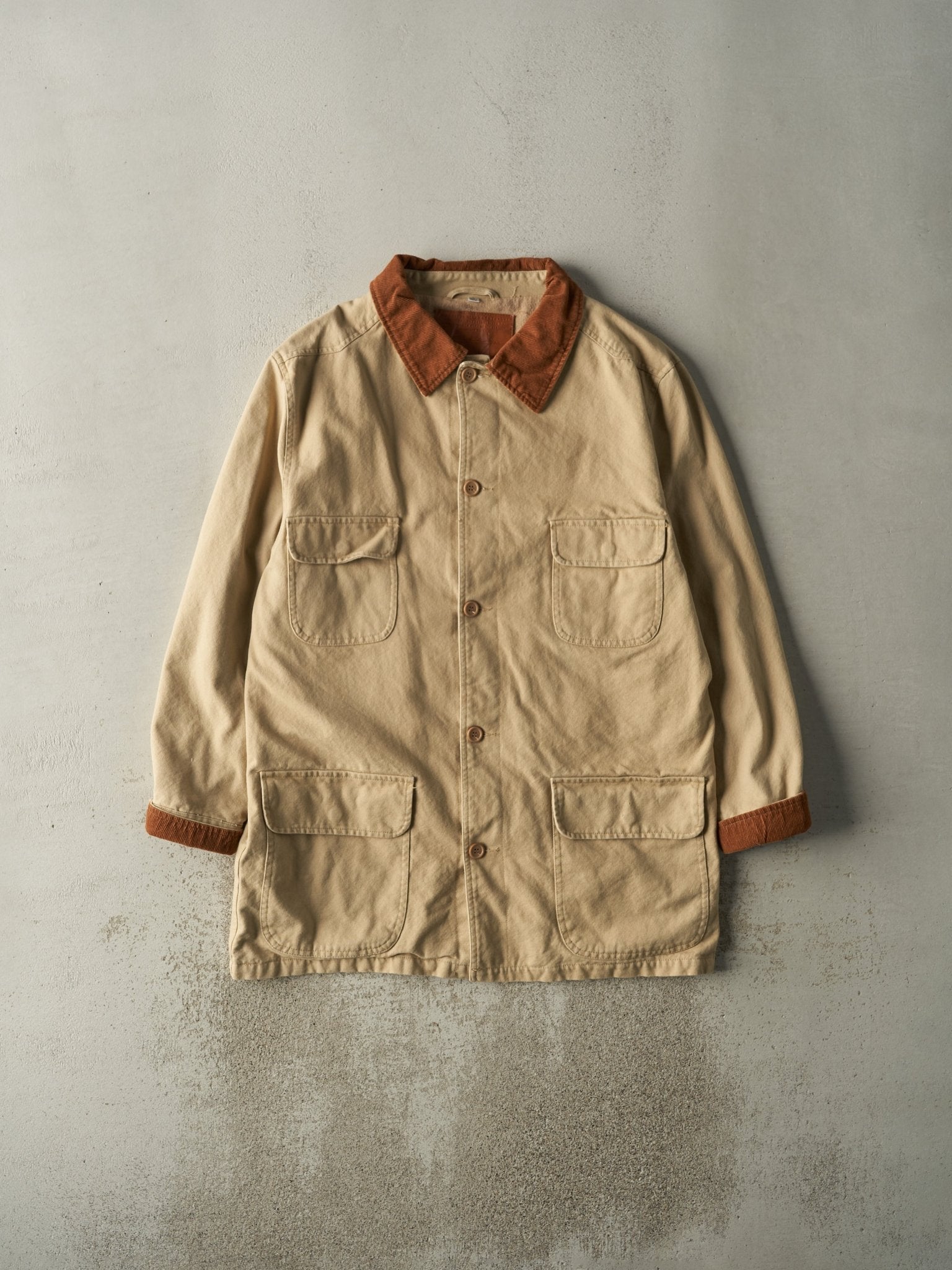 Vintage Y2K Beige John Wayne Chore Jacket (XL)