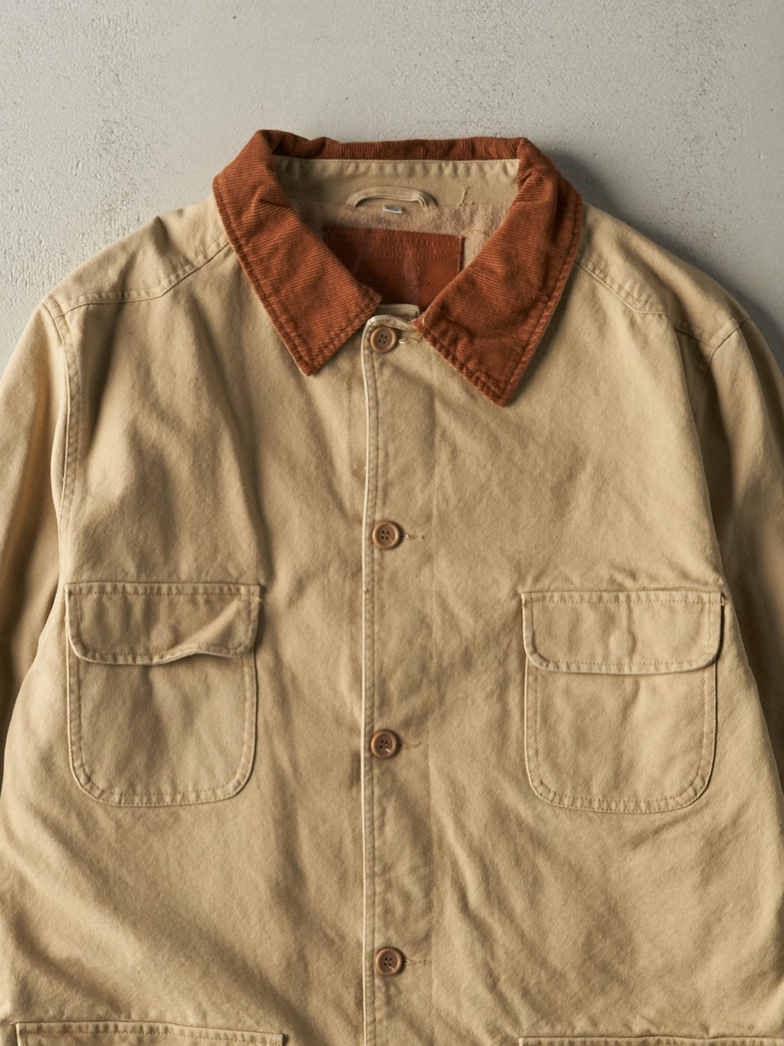 Vintage Y2K Beige John Wayne Chore Jacket (XL)