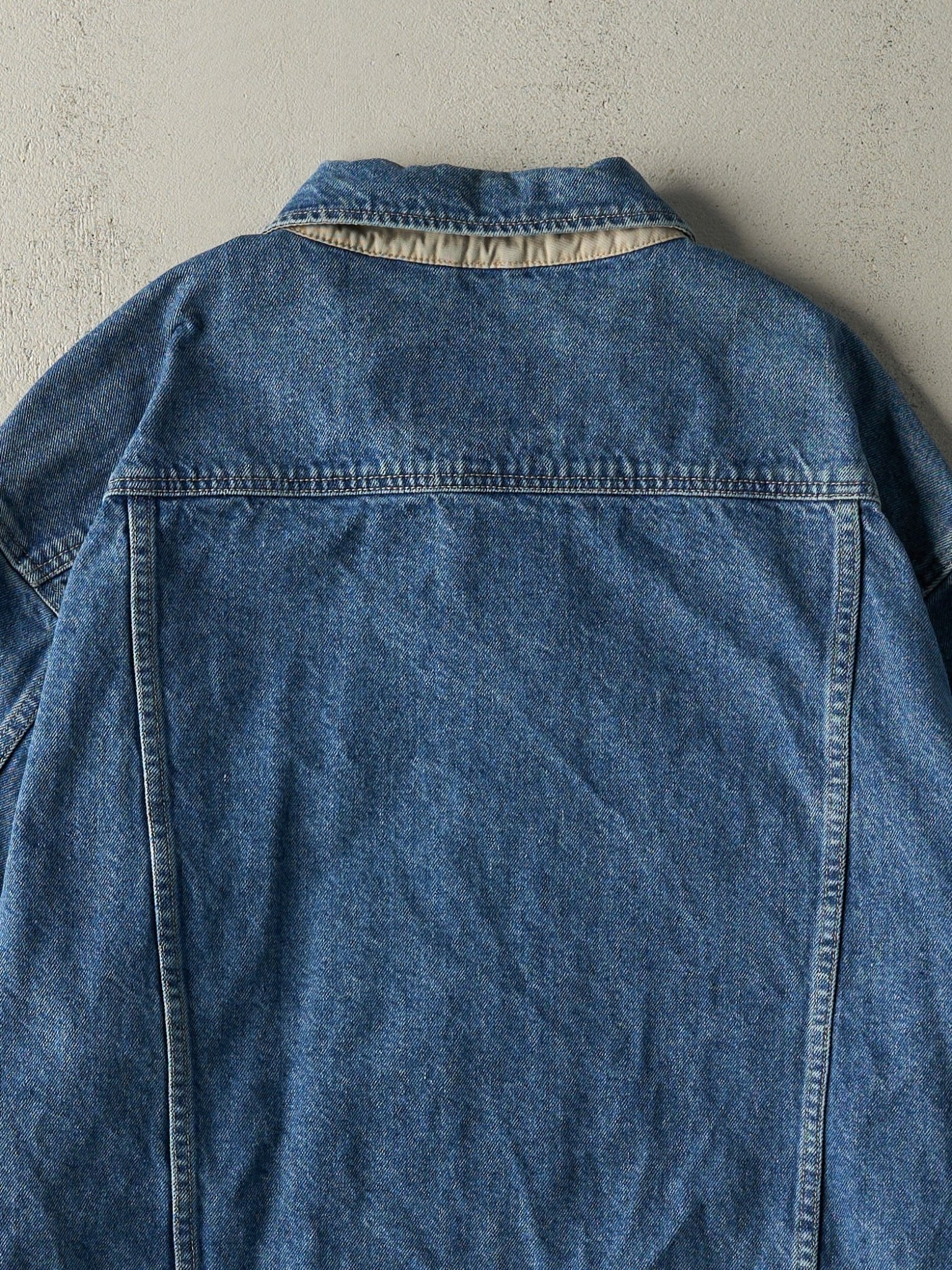 Vintage 90s Mid Wash Eddie Bauer Denim Chore Jacket (L)