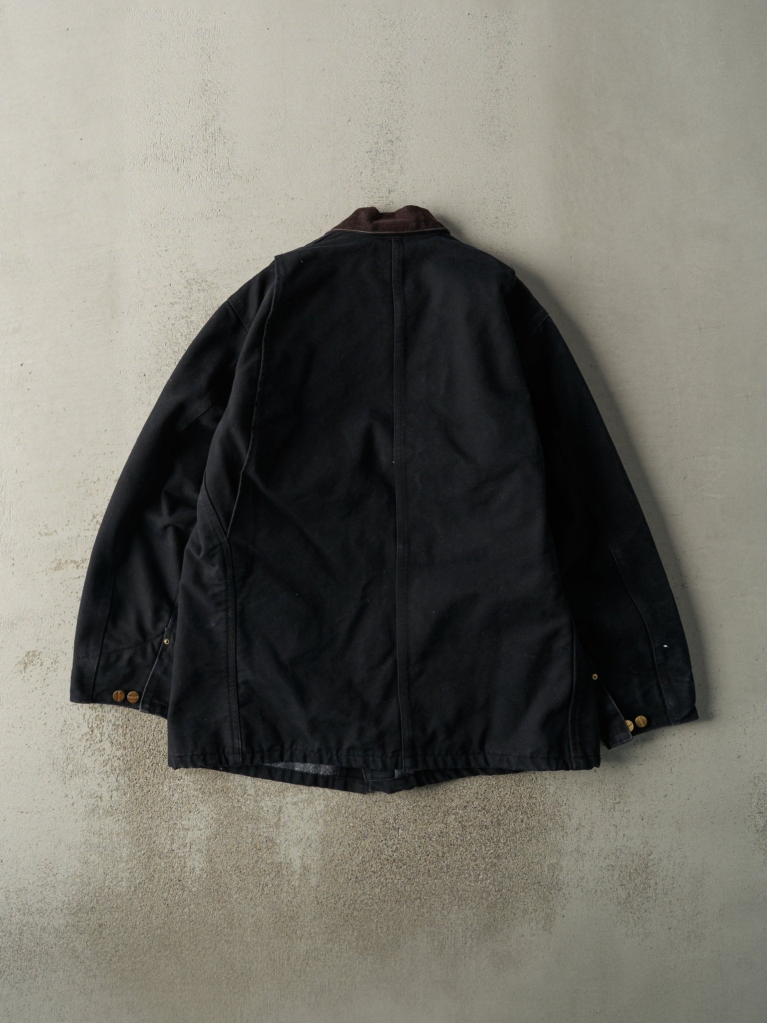 Vintage 90s Black Carhartt Blanket Lined Chore Jacket (L)