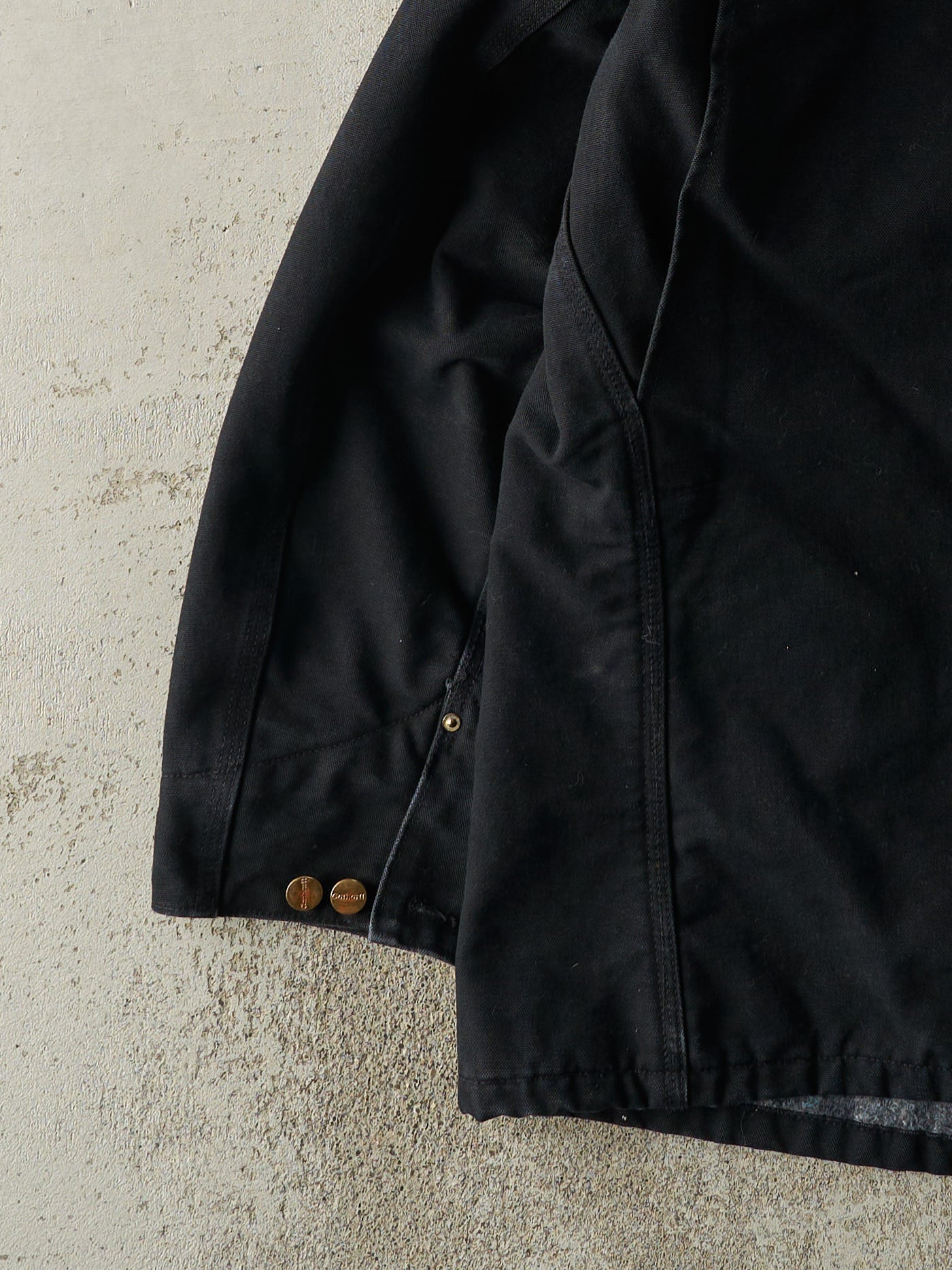 Vintage 90s Black Carhartt Blanket Lined Chore Jacket (L)