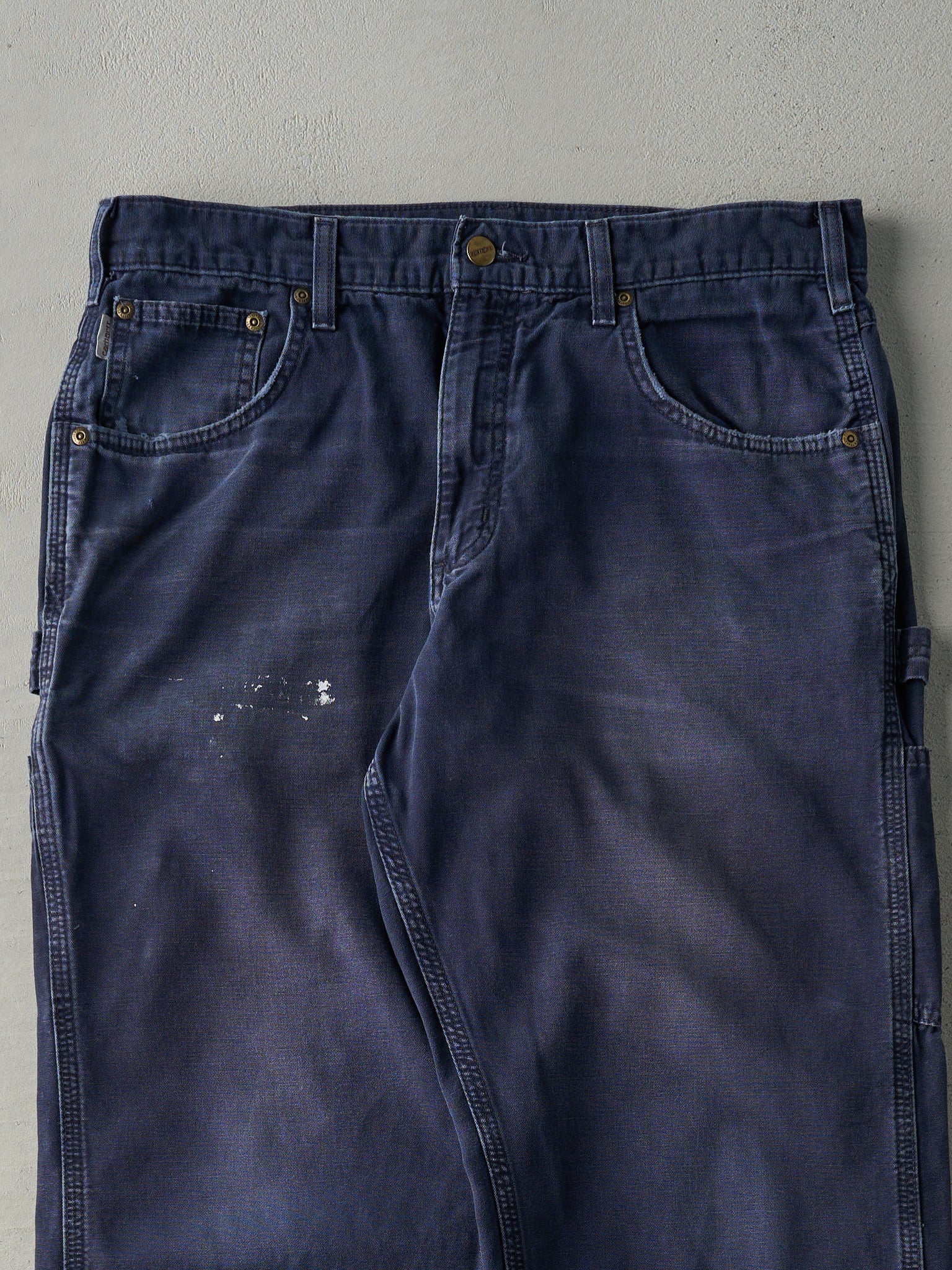 Vintage Y2K Navy Blue Carhartt Loose Fit Light Weight Carpenter Pants (34x29)