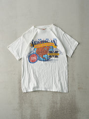 Vintage 89' White Michigan Basketball Single Stitch Tee (S)