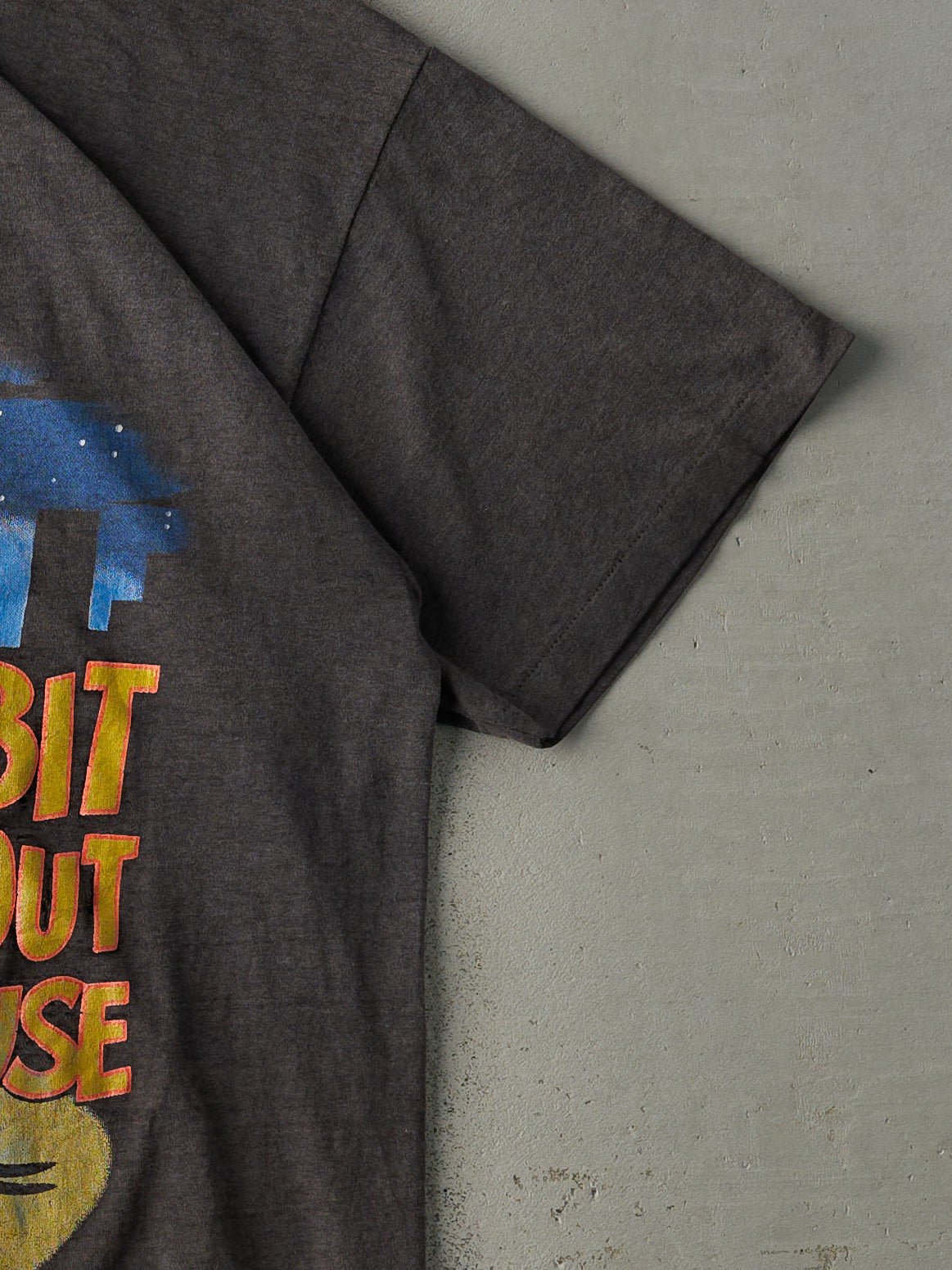 Vintage 89' Charcoal Grey Bugs Bunny Looney Tunes Single Stitch Tee (XL)