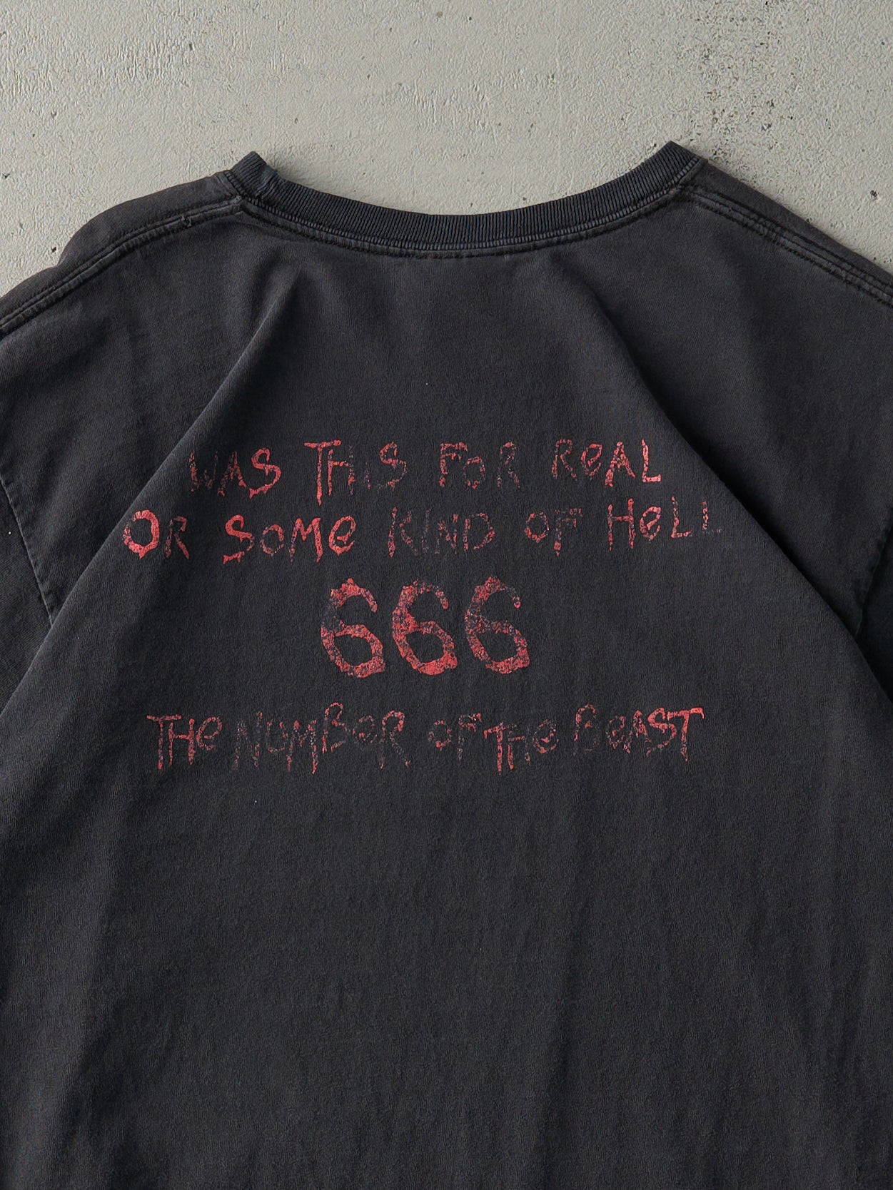 Vintage Y2K Black Iron Maiden "The Number Of The Beast" Tee (S/M)