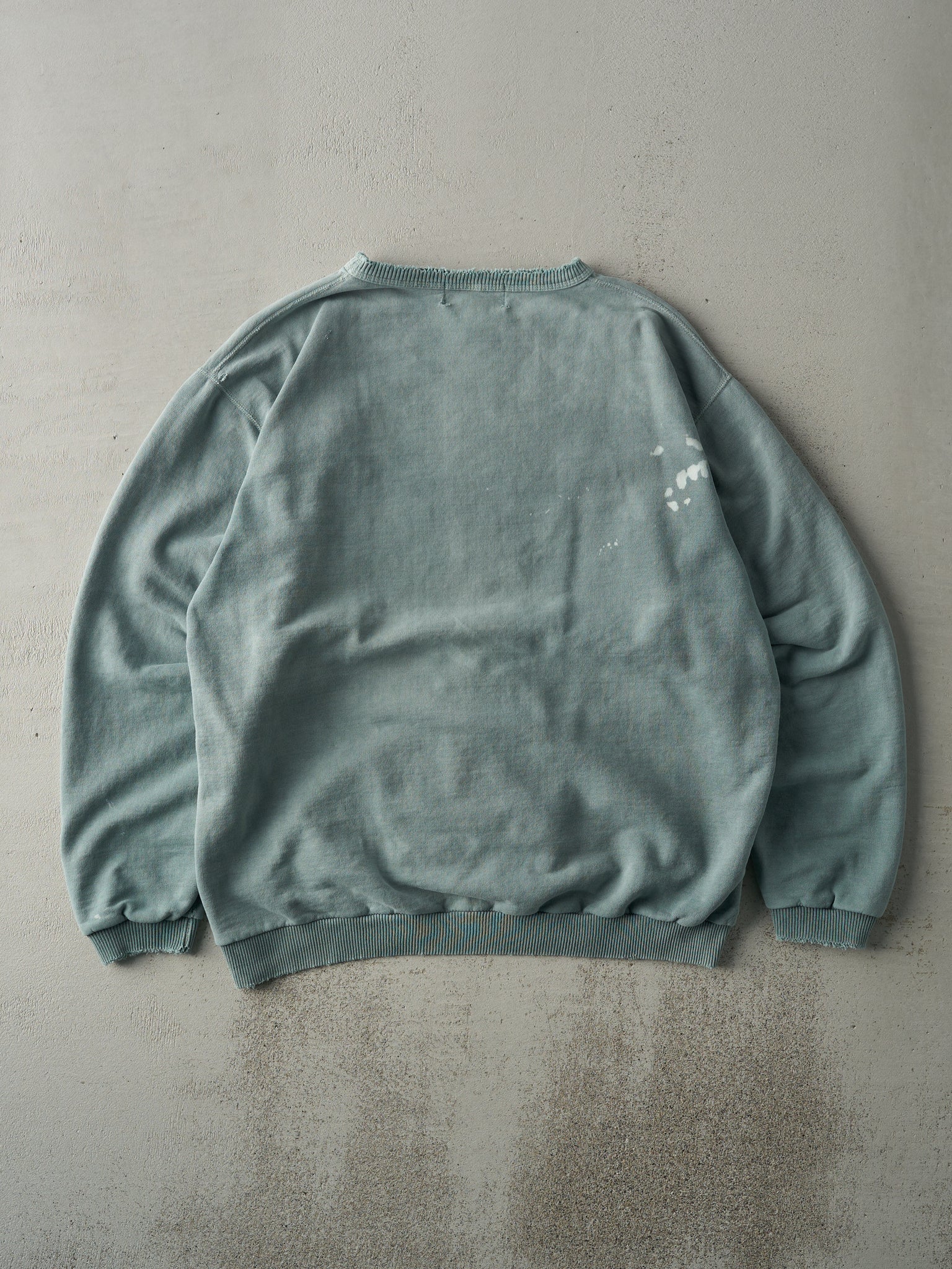 Vintage 90s Washed Green Embroidered Crewneck (XL)