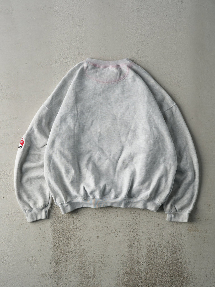 Vintage 90s Heather Grey Marlboro Lizard Embroidered Crewneck (XL)