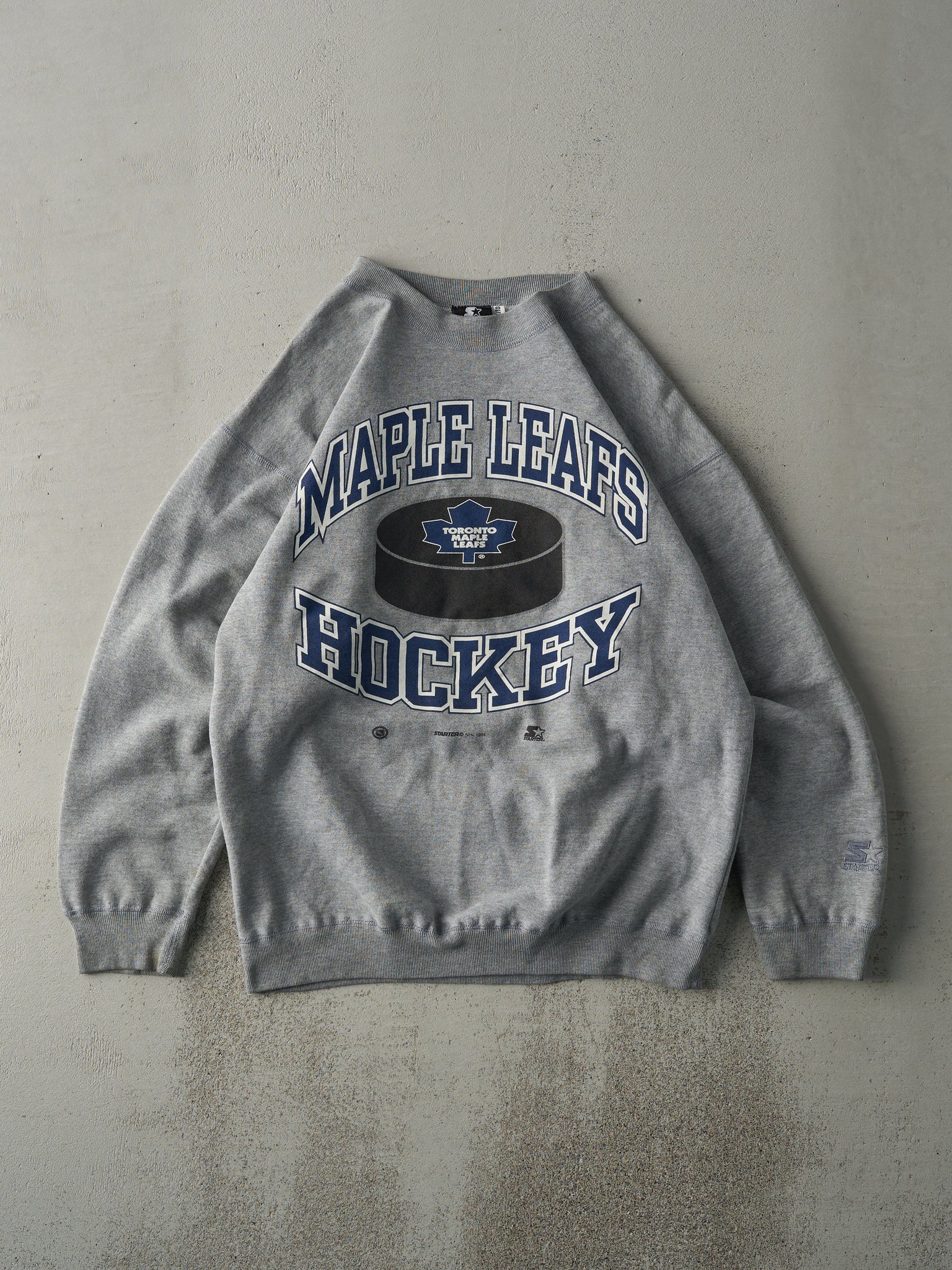 Vintage 94' Grey Toronto Maple Leafs Crewneck (M)