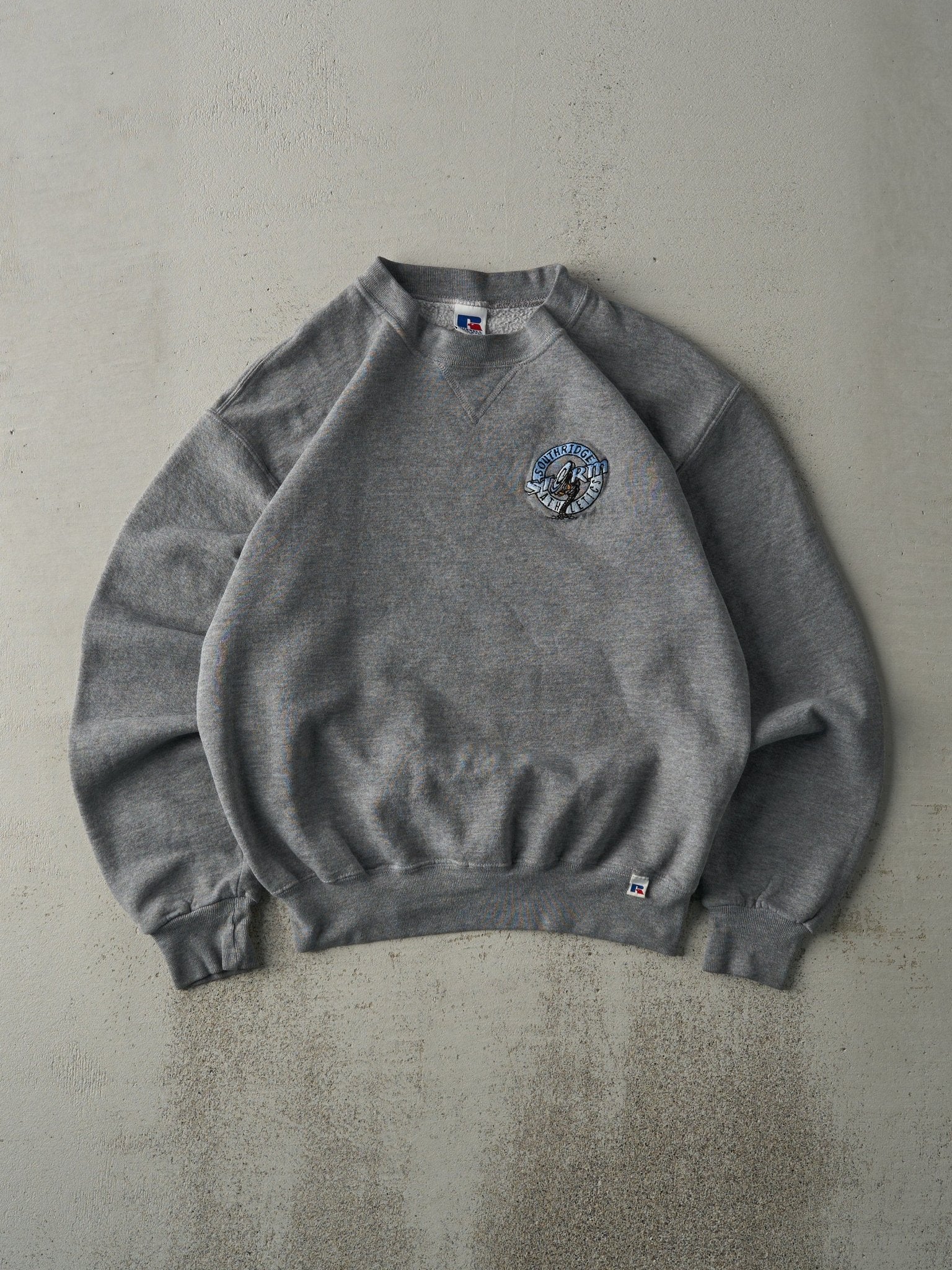 Vintage Y2K Grey Southridge Storm Russell Athletic Crewneck (M)