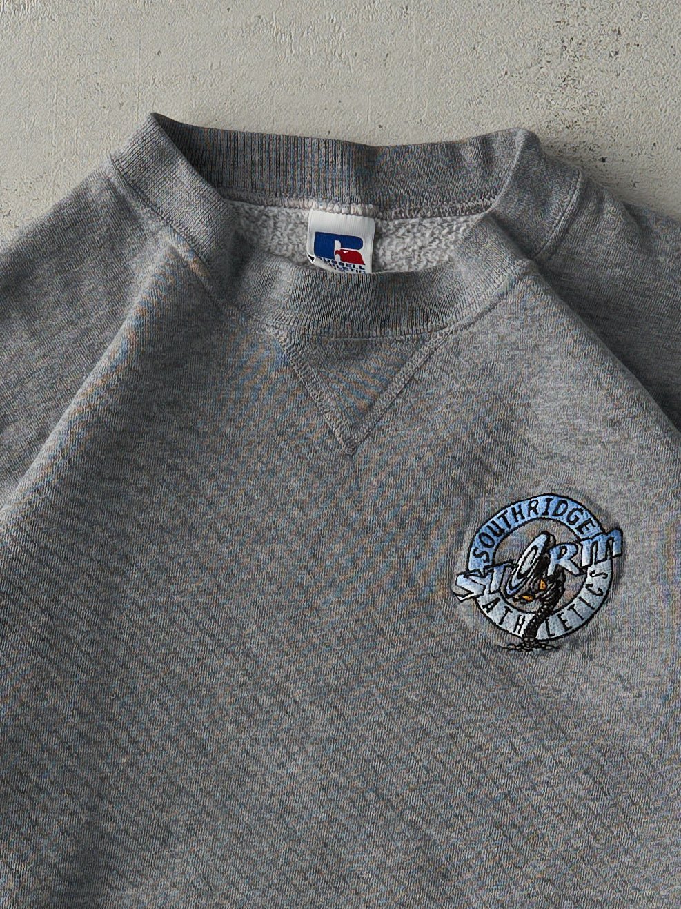 Vintage Y2K Grey Southridge Storm Russell Athletic Crewneck (M)