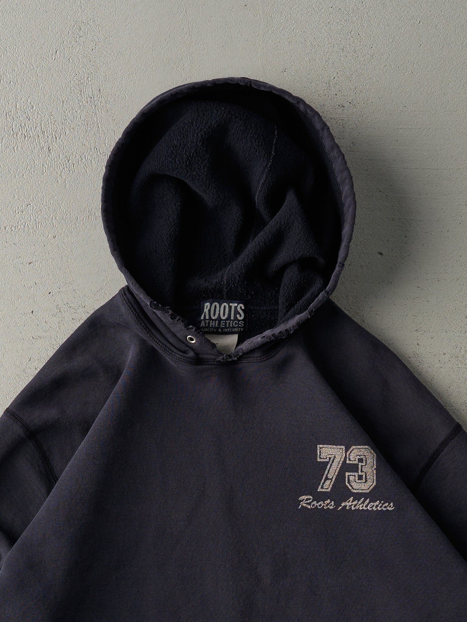 Vintage 90s Navy Blue Roots Athletic Hoodie (L)