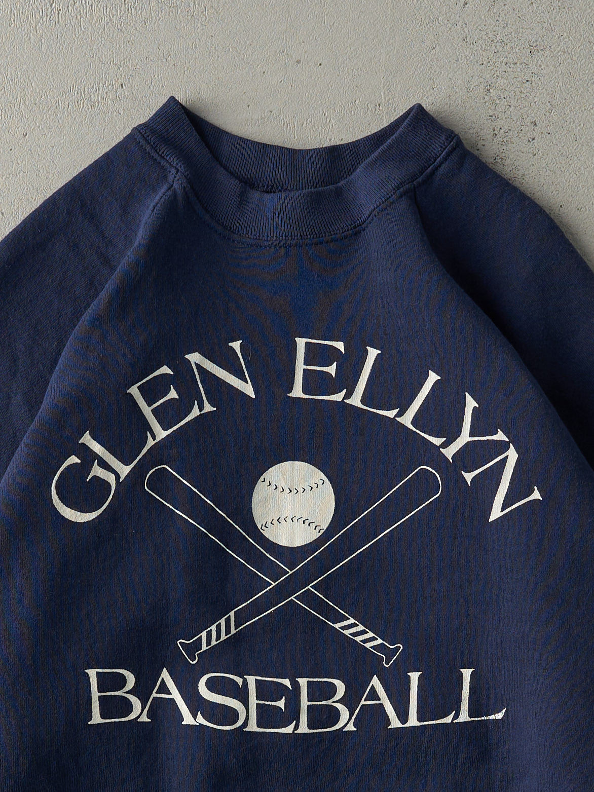 Vintage 80s Navy Blue Glen Ellyn Baseball Crewneck (M)