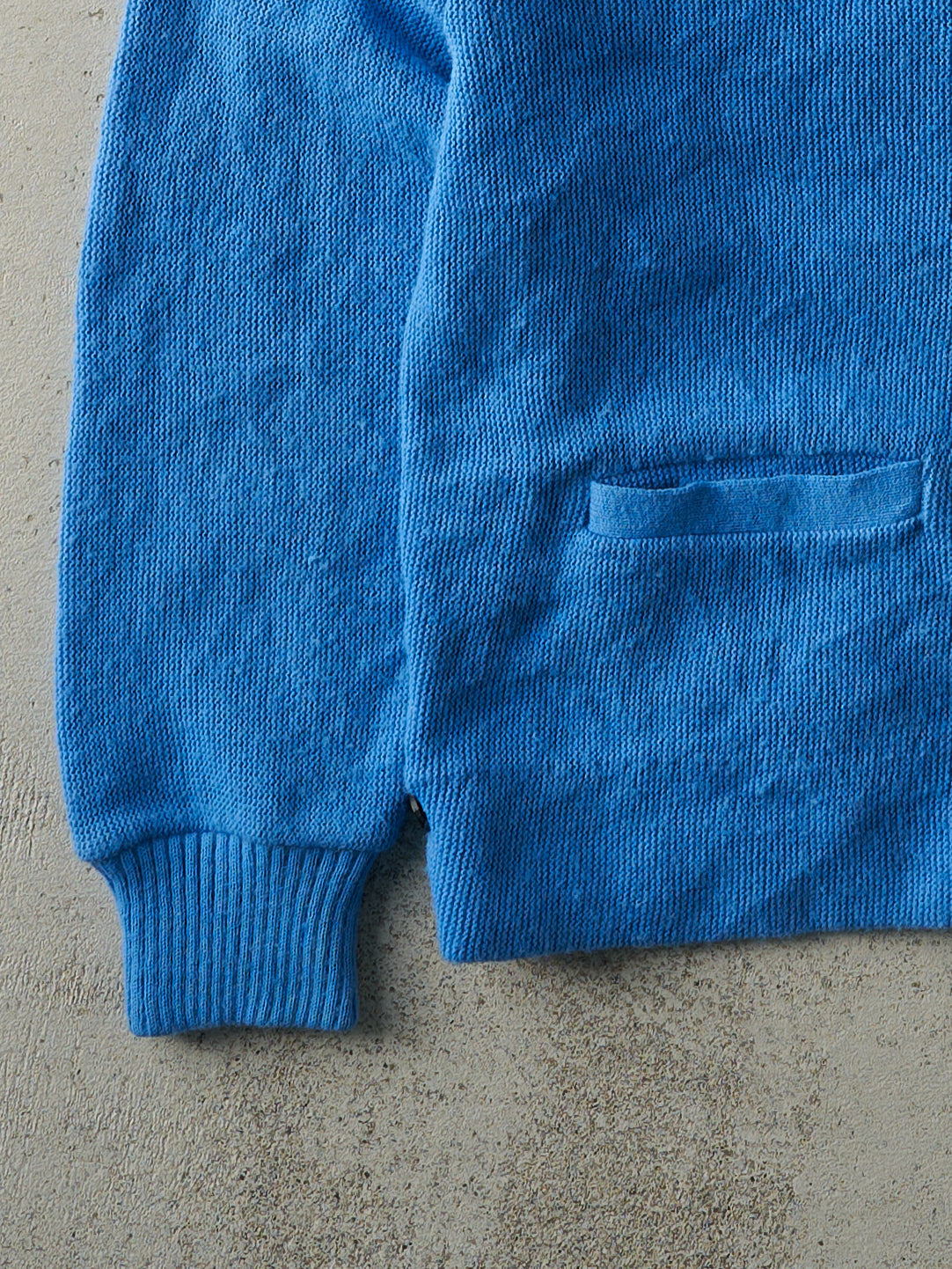 Vintage 80s Blue Knit Cardigan (M)