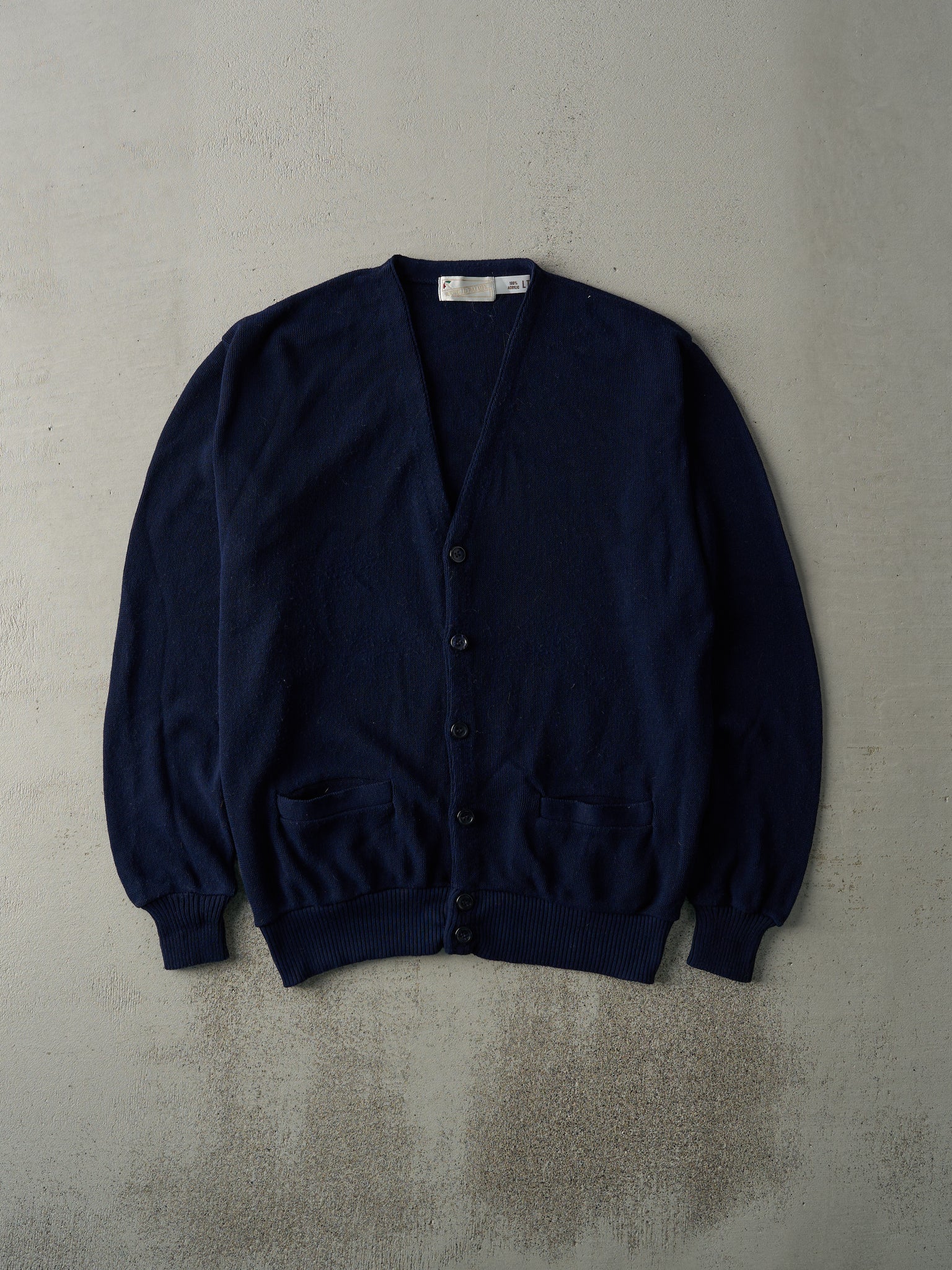 Vintage 80s Navy Blue Arnold Palmer Knit Cardigan (M/L)