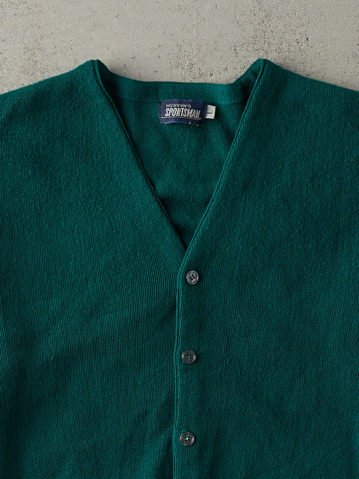 Vintage 80s Green Knit Cardigan (M/L)