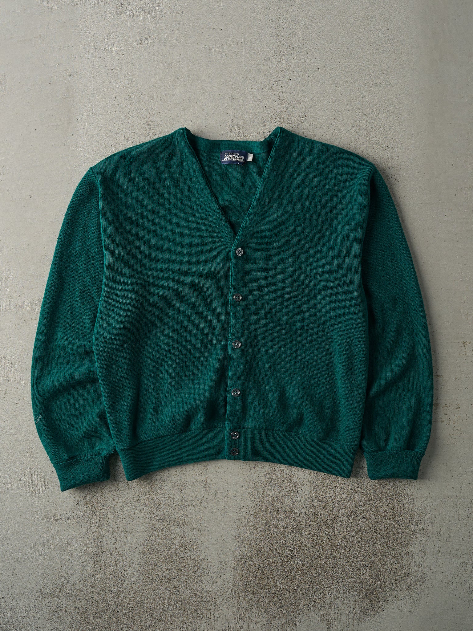 Vintage 80s Green Knit Cardigan (M/L)
