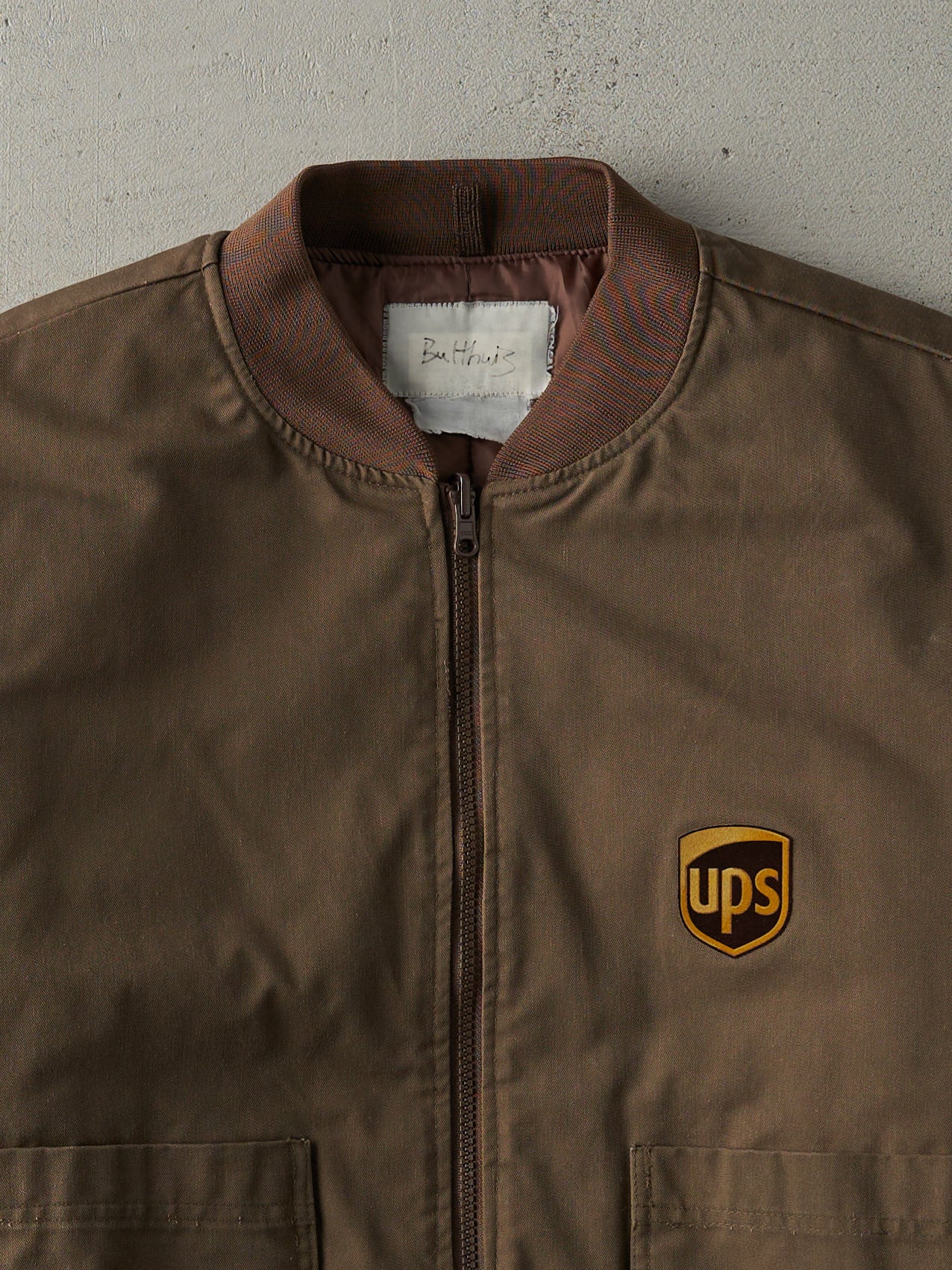 Vintage 90s Brown UPS Bomber Work Jacket (L)