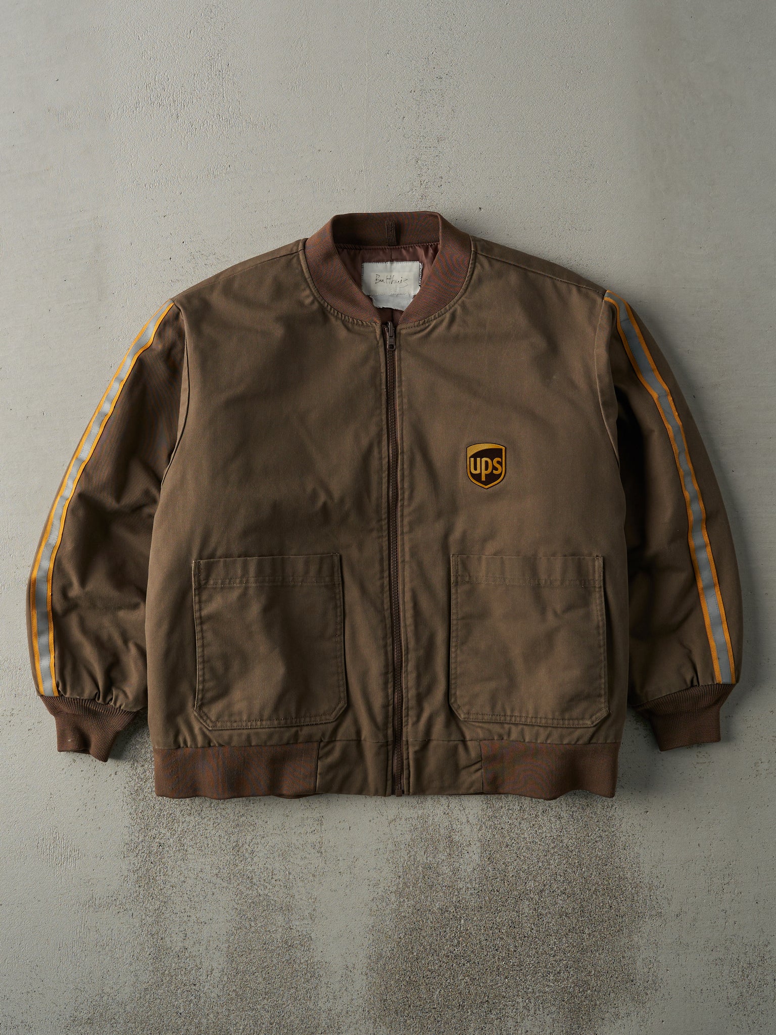 Vintage 90s Brown UPS Bomber Work Jacket (L)