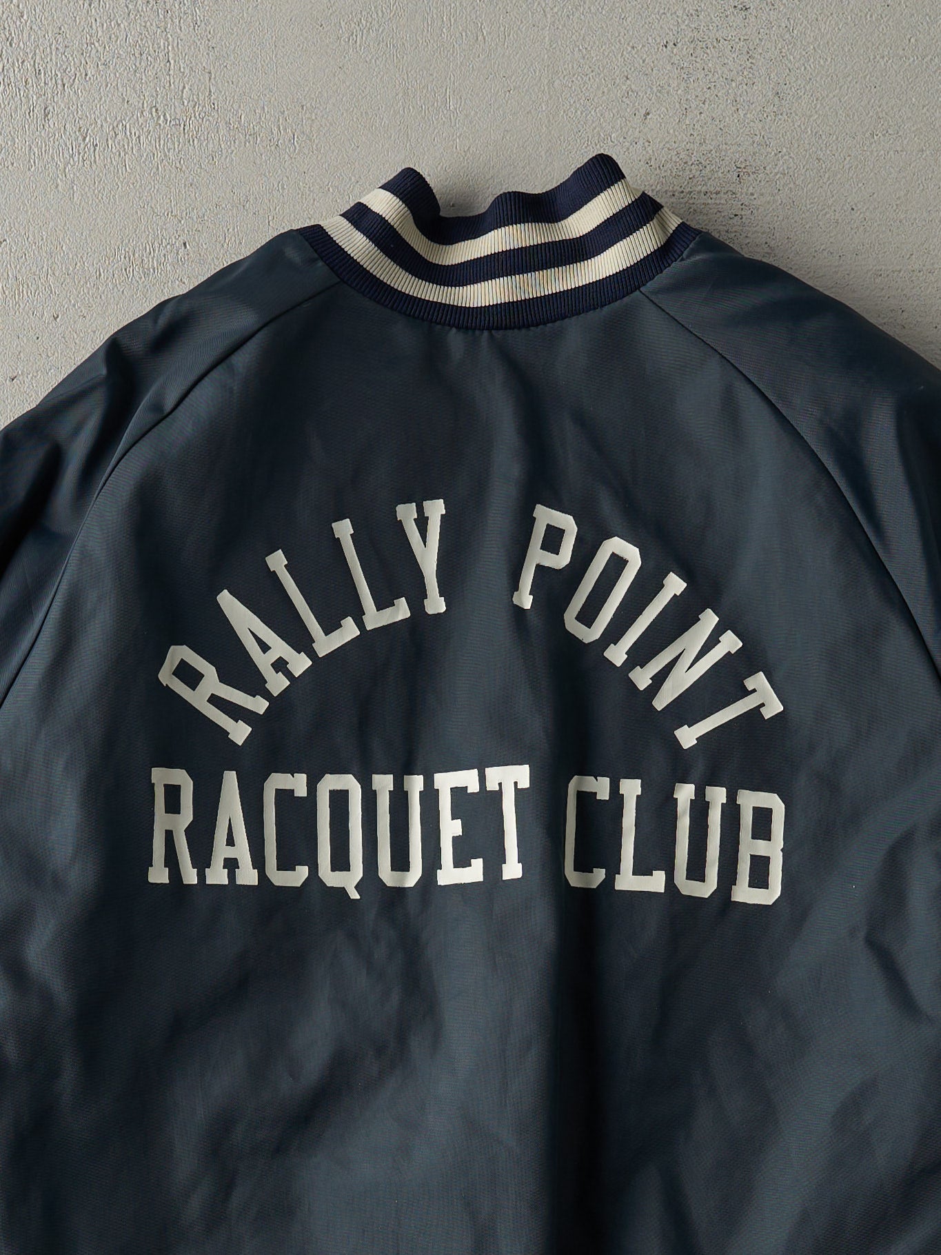 Vintage 90s Navy Rhode Island 3 Time Champions Nylon Bomber Jacket (M)