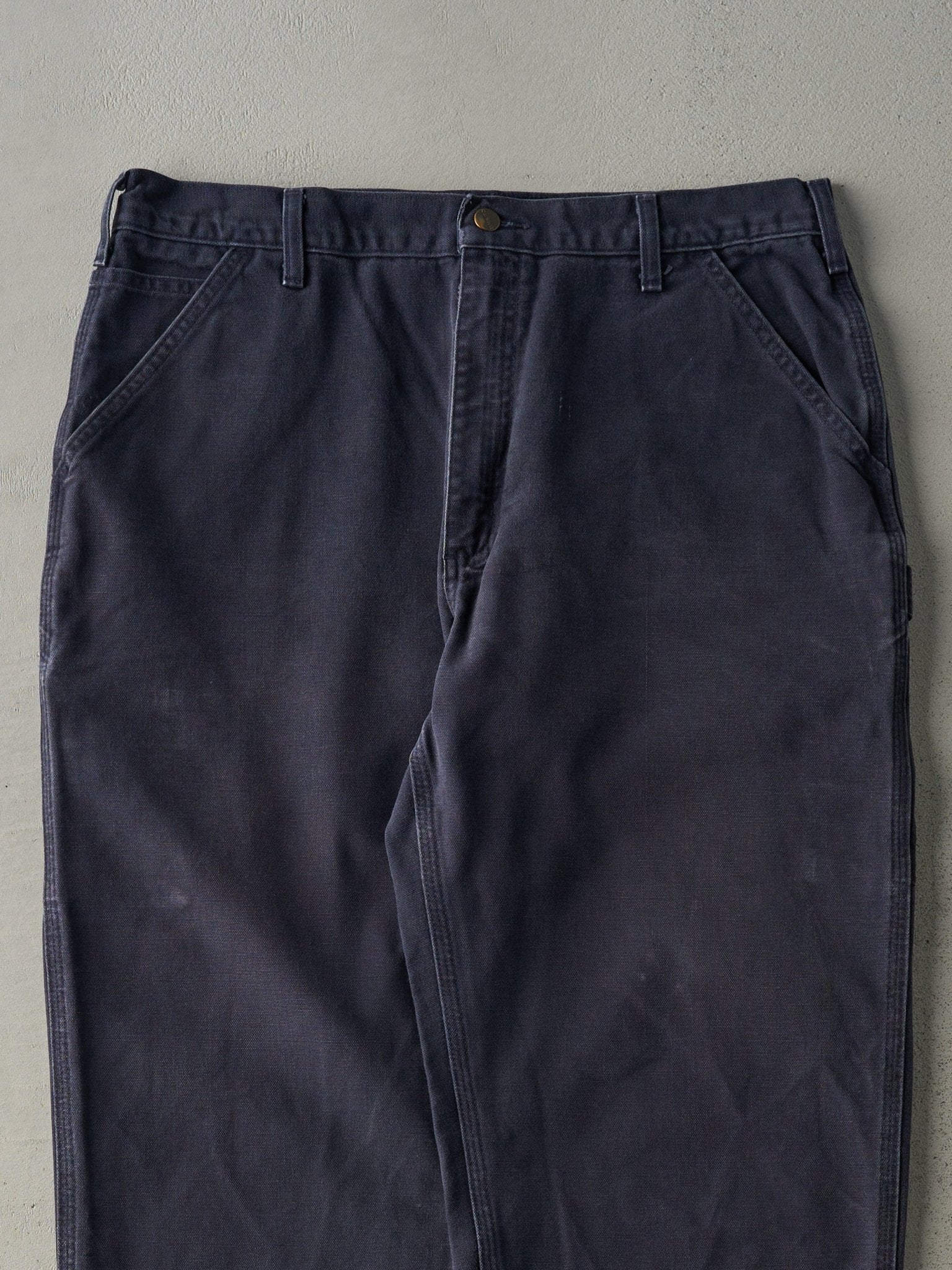 Vintage 90s Navy Blue Carhartt Dungaree Fit Carpenter Pants (36x31.5)