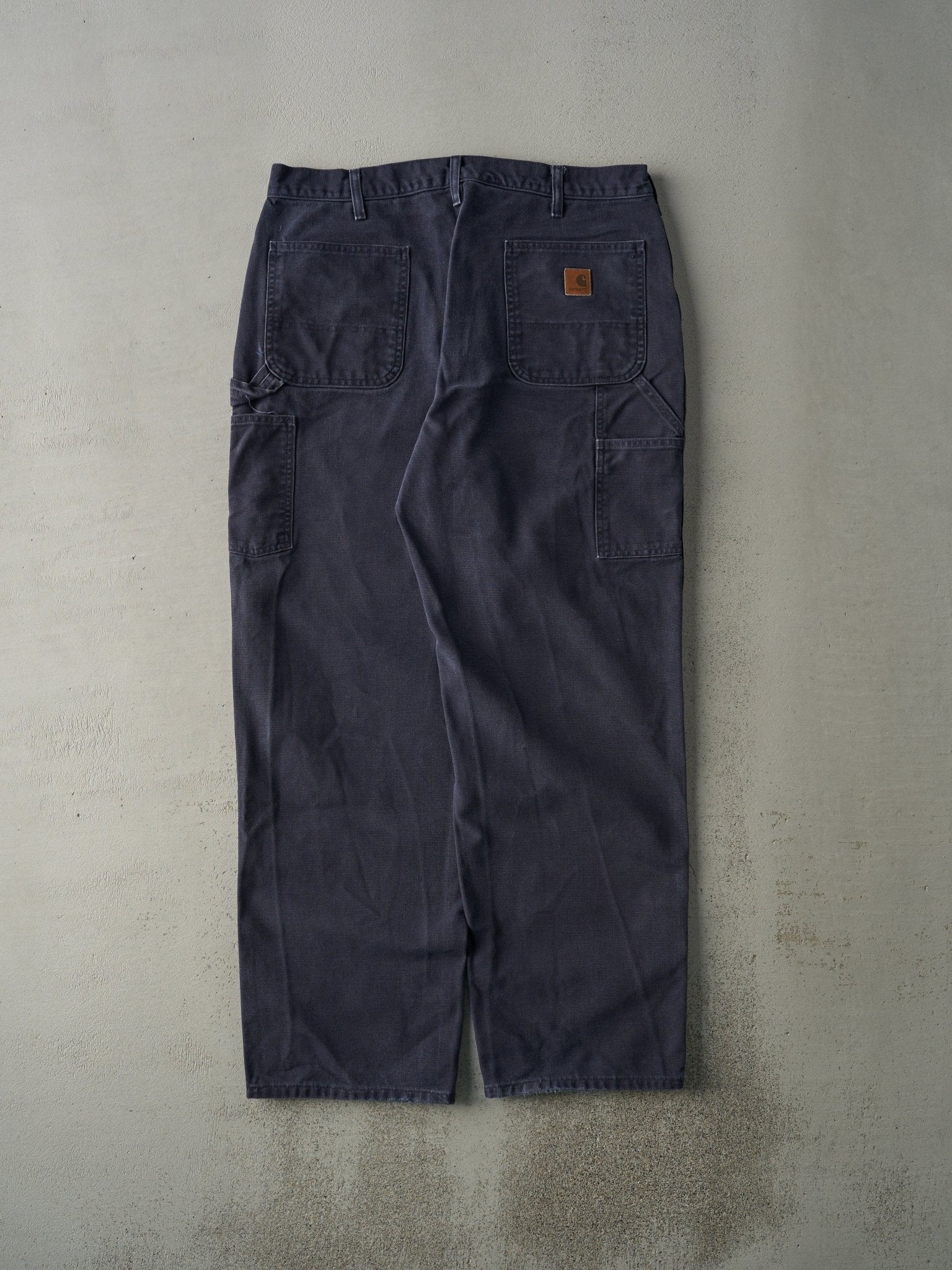 Vintage 90s Navy Blue Carhartt Dungaree Fit Carpenter Pants (36x31.5)
