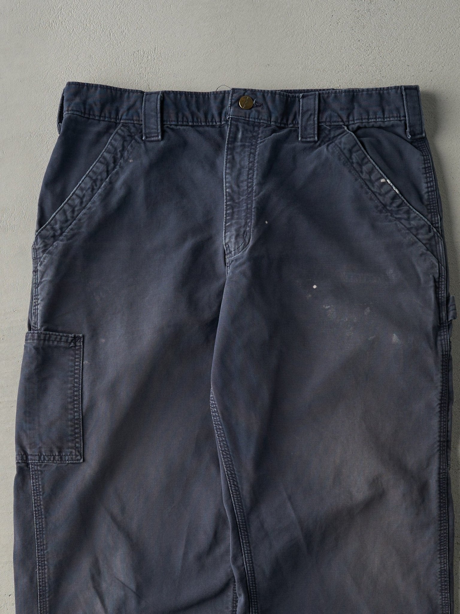 Vintage Y2K Navy Blue Dungaree Fit Carhartt Light Weight Carpenter Pants (35.5x29)