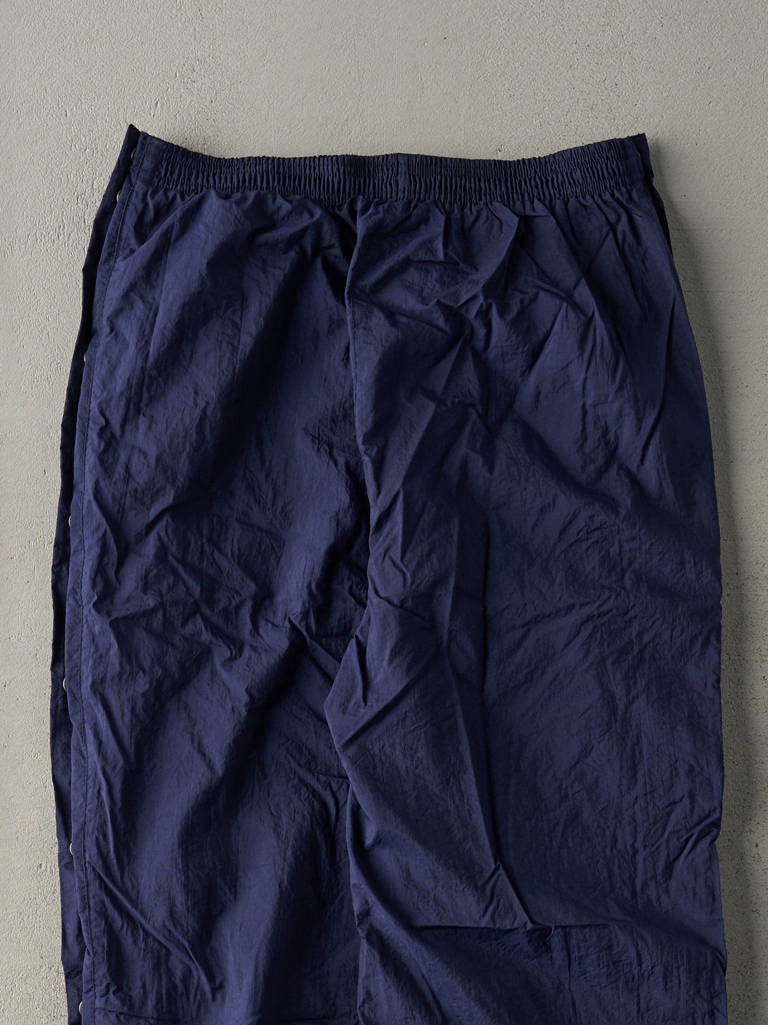 Vintage Y2K Navy Blue Adidas Tear Away Track Pants (29x30)