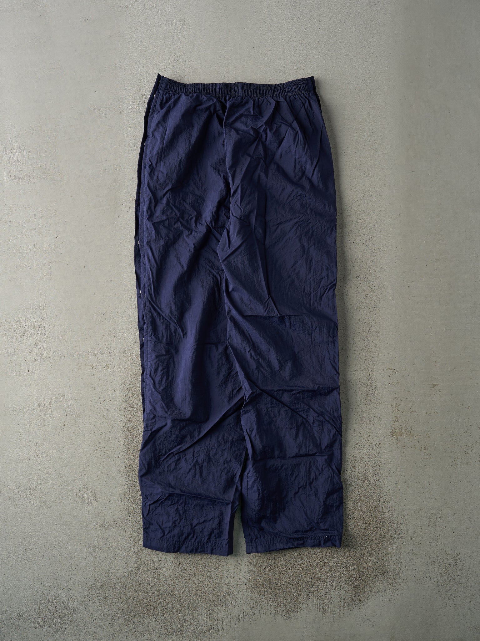 Vintage Y2K Navy Blue Adidas Tear Away Track Pants (29x30)