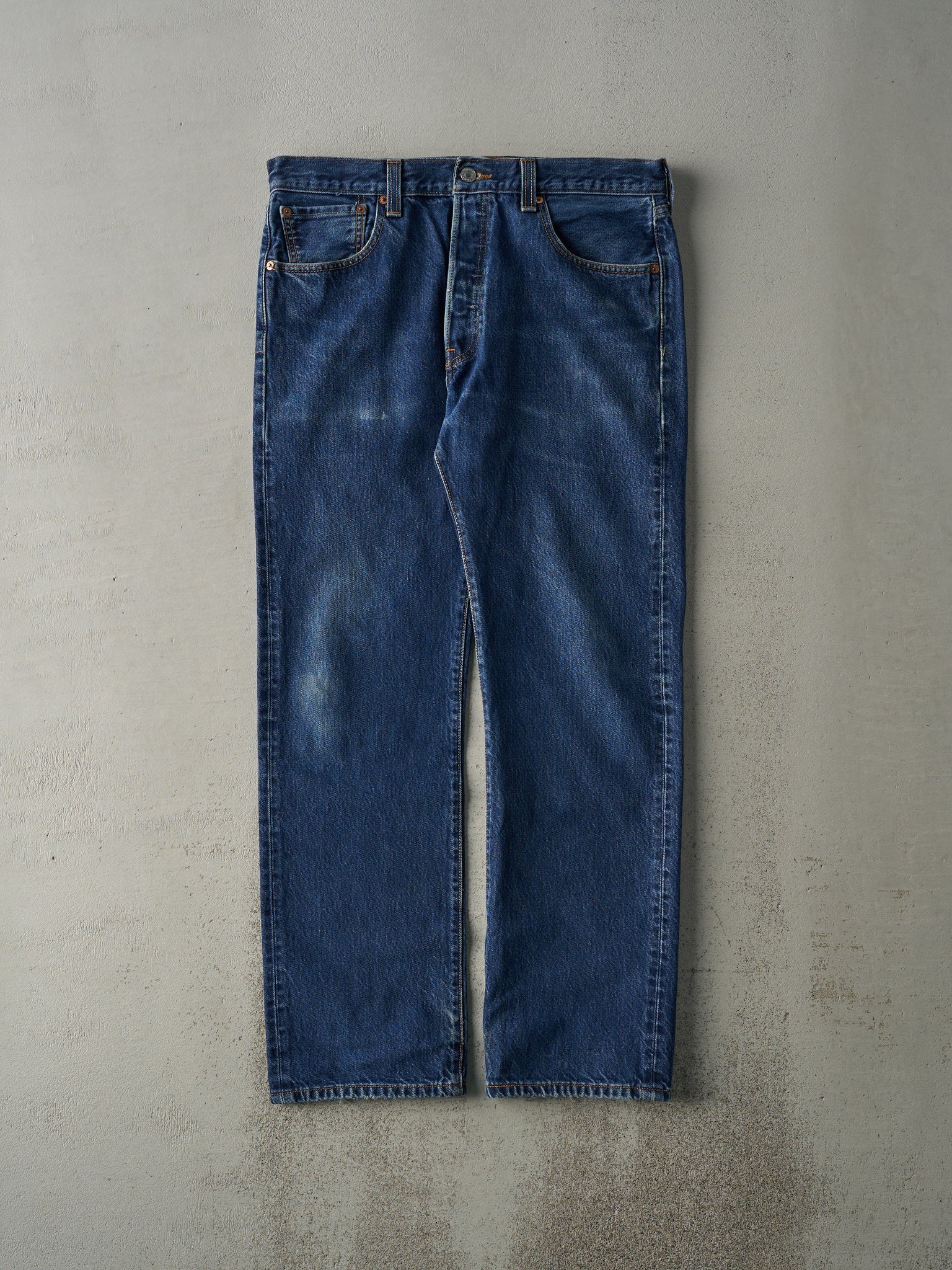 Vintage Y2K Faded Mid Wash Levi's 501 Jeans (34x30)