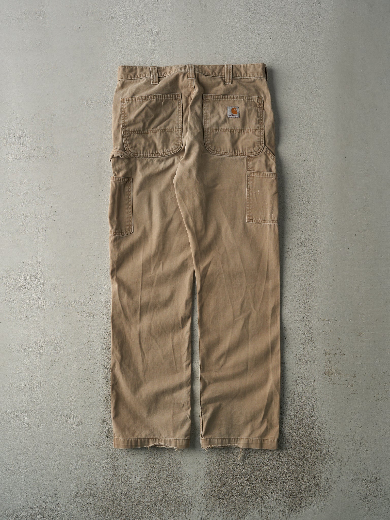 Vintage Y2K Beige Carhartt Light Weight Carpenter Pants (33x31.5)