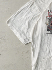 Vintage 90s White Line Dancing Single Stitch Boxy Tee (L)