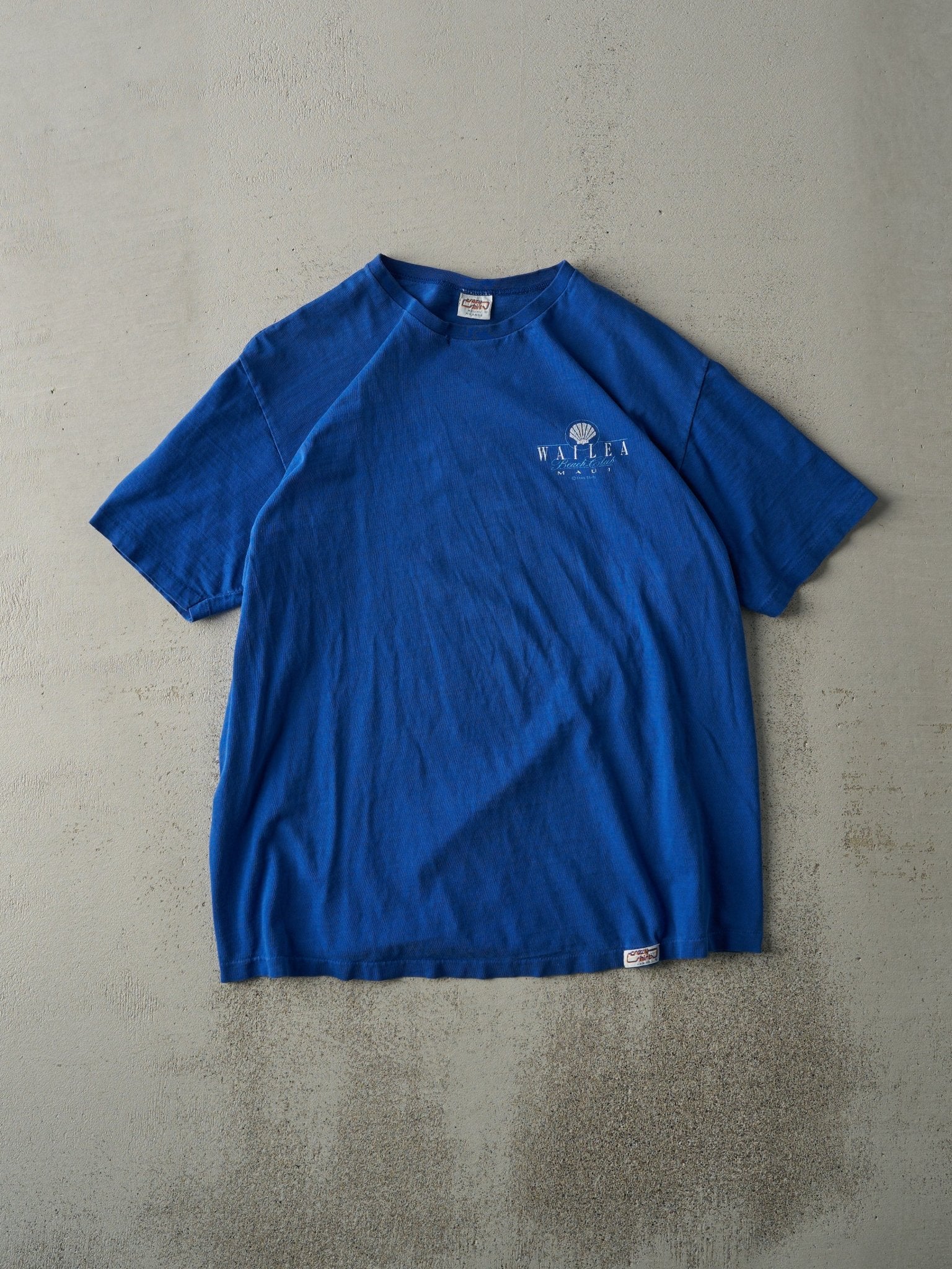 Vintage 90s Blue Wailea Beach Club Maui Single Stitch Tee (M)