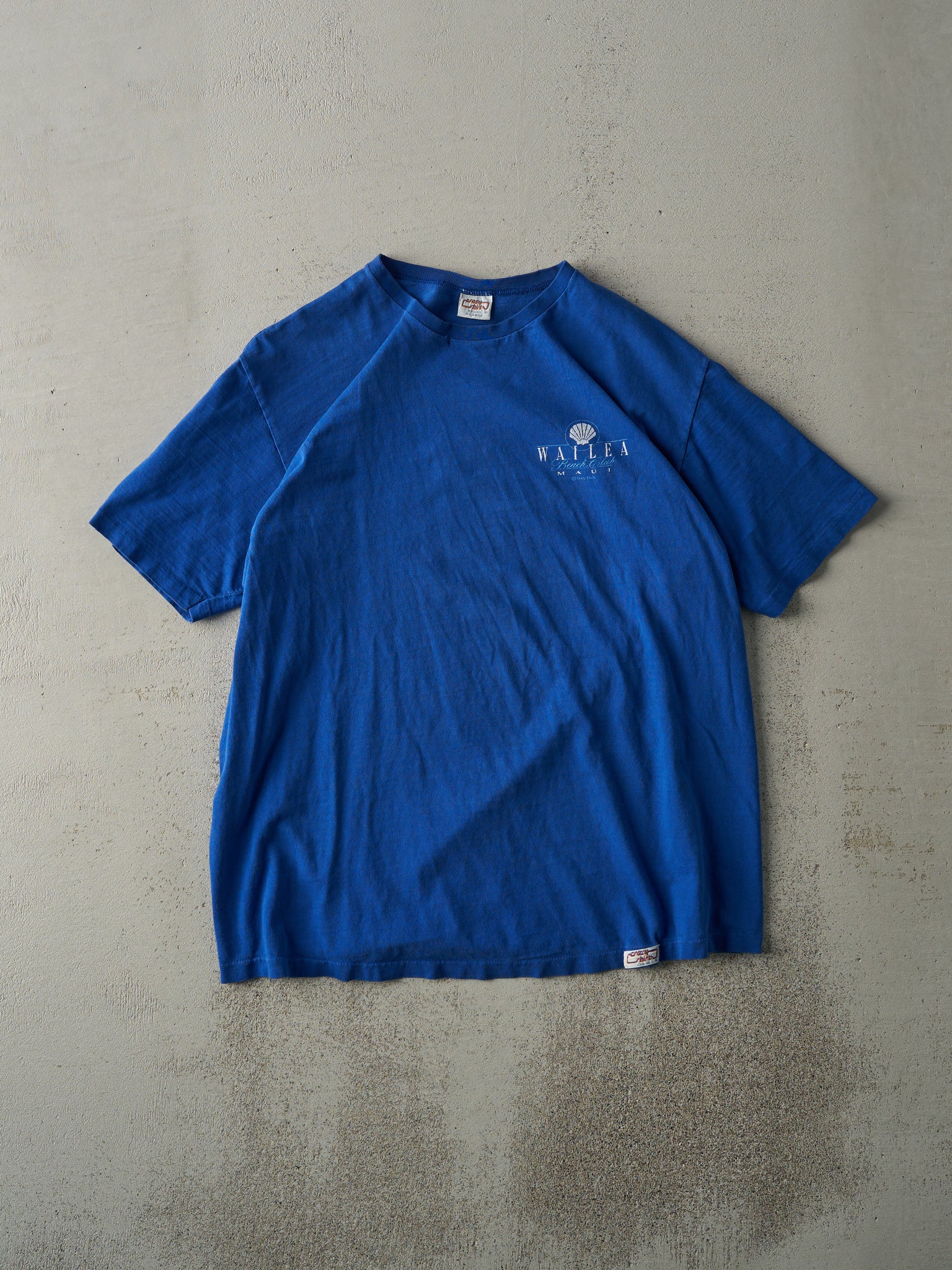 Vintage 90s Blue Wailea Beach Club Maui Single Stitch Tee (M)