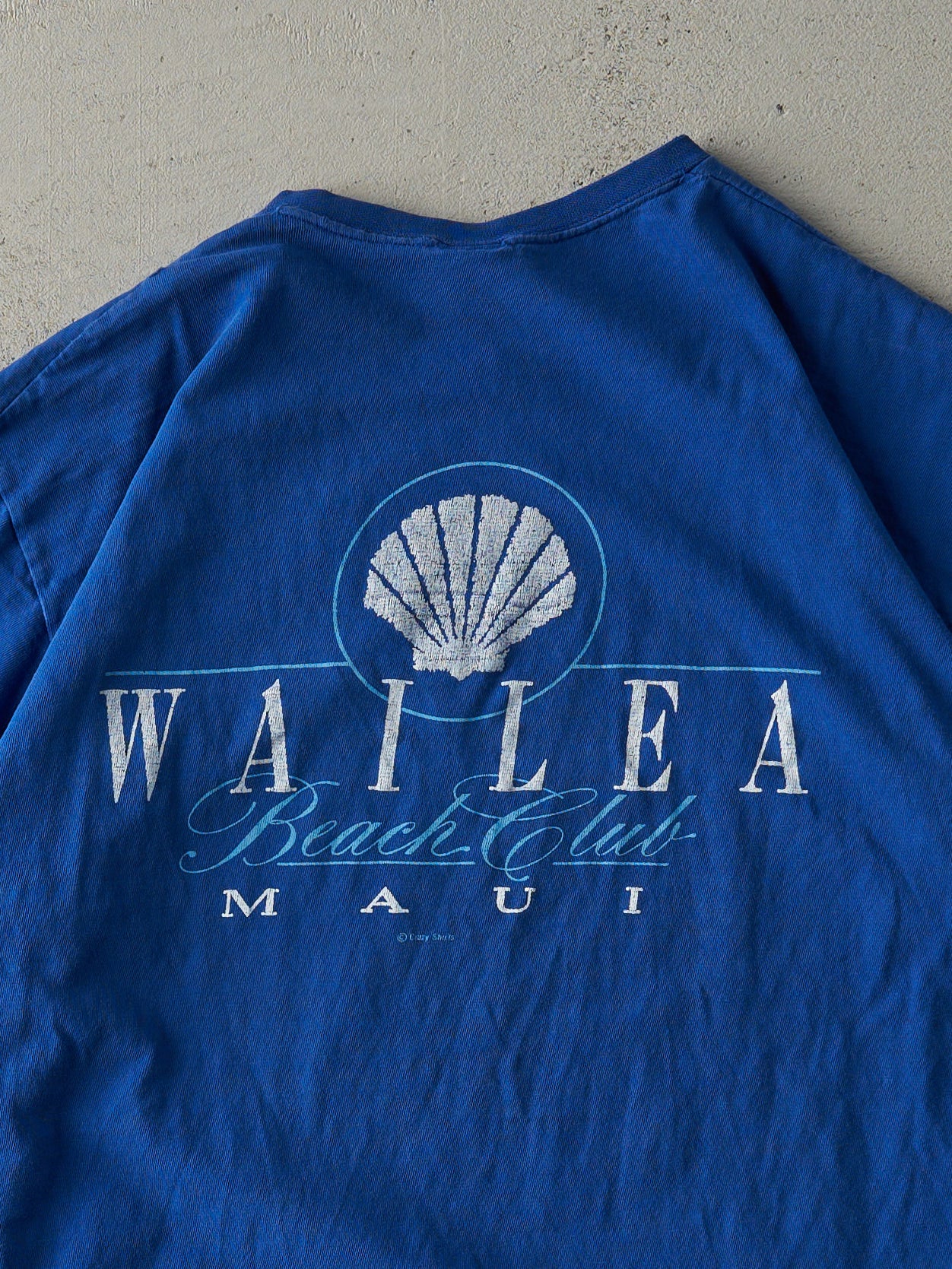 Vintage 90s Blue Wailea Beach Club Maui Single Stitch Tee (M)