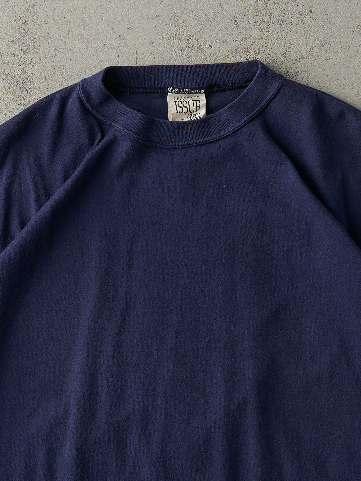 Vintage 90s Navy Blue Blank Boxy Tee (L)