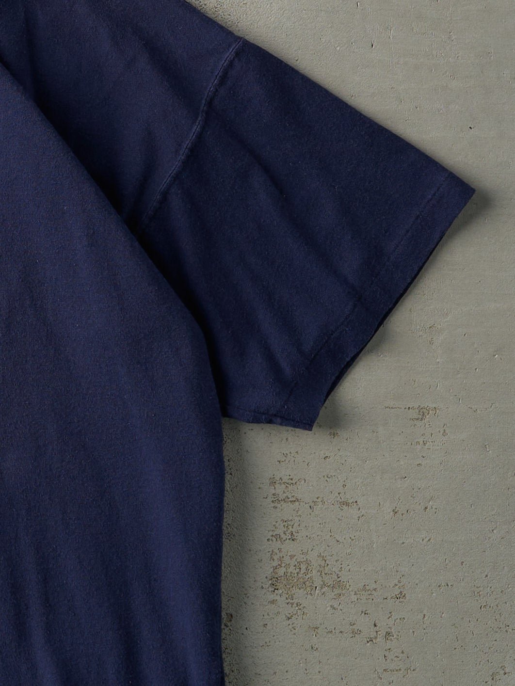Vintage 90s Navy Blue Blank Boxy Tee (L)