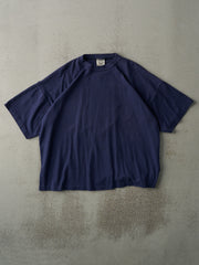 Vintage 90s Navy Blue Blank Boxy Tee (L)