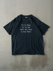 Vintage Y2K Faded Black Embroidered "I'm too Sexy" Tee (M/L)