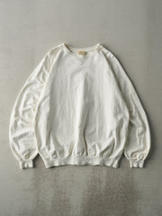 Vintage 90s Off White Blank LL Bean Crewneck (L)