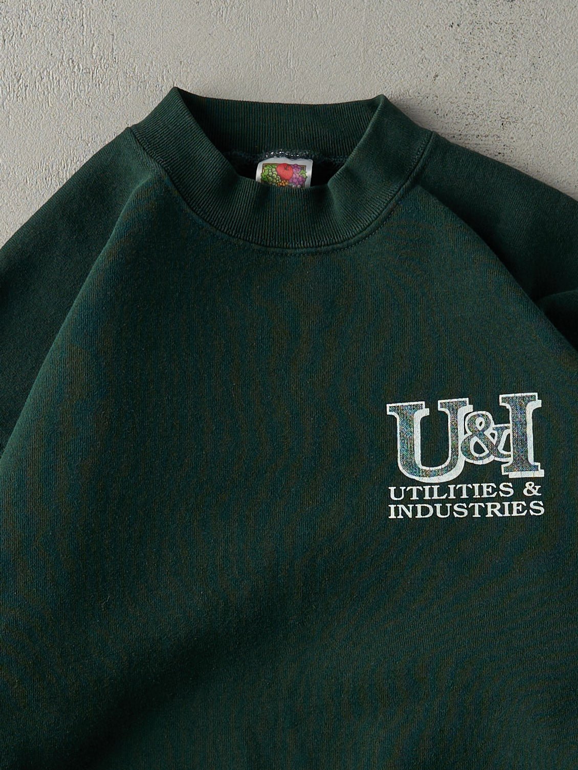 Vintage 90s Forest Green Utilities & Industries Crewneck (L)