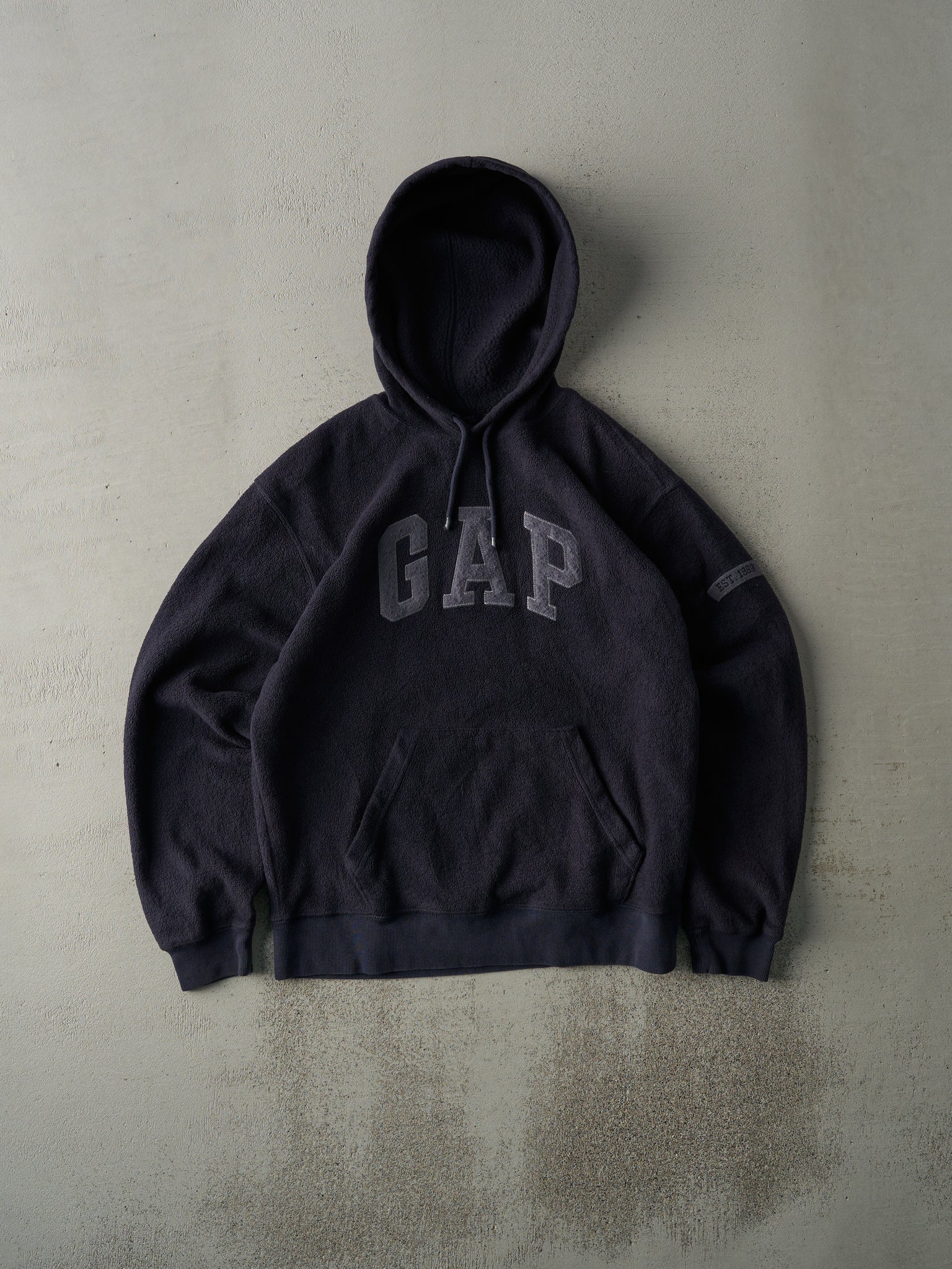 Vintage 90s Navy Blue Gap Fleece Hoodie (M)