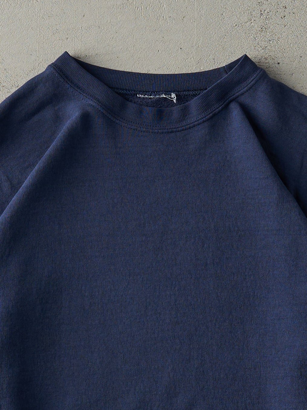 Vintage 90s Navy Blue Blank Crewneck (M)