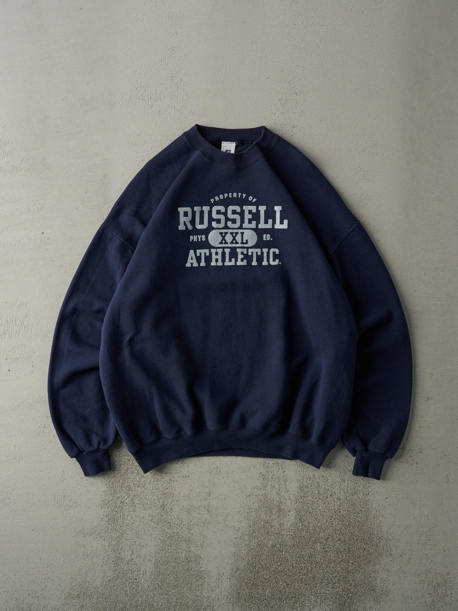 Vintage 90s Navy Blue Russell Athletic Crewneck (L)
