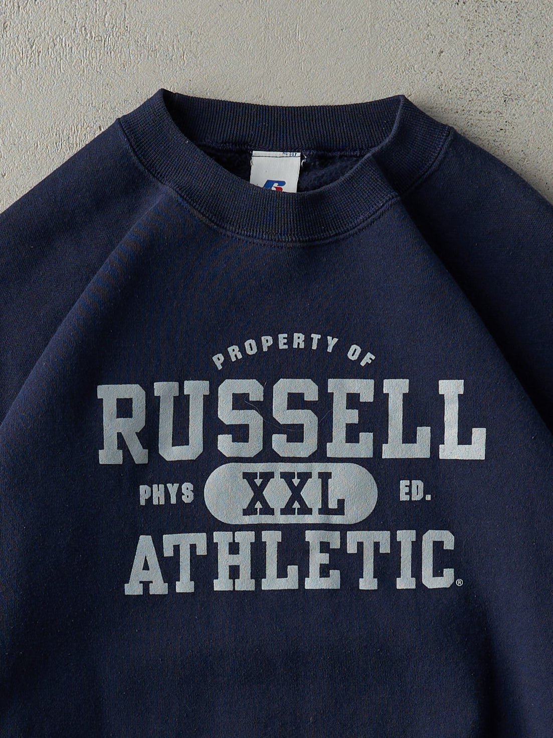 Vintage 90s Navy Blue Russell Athletic Crewneck (L)