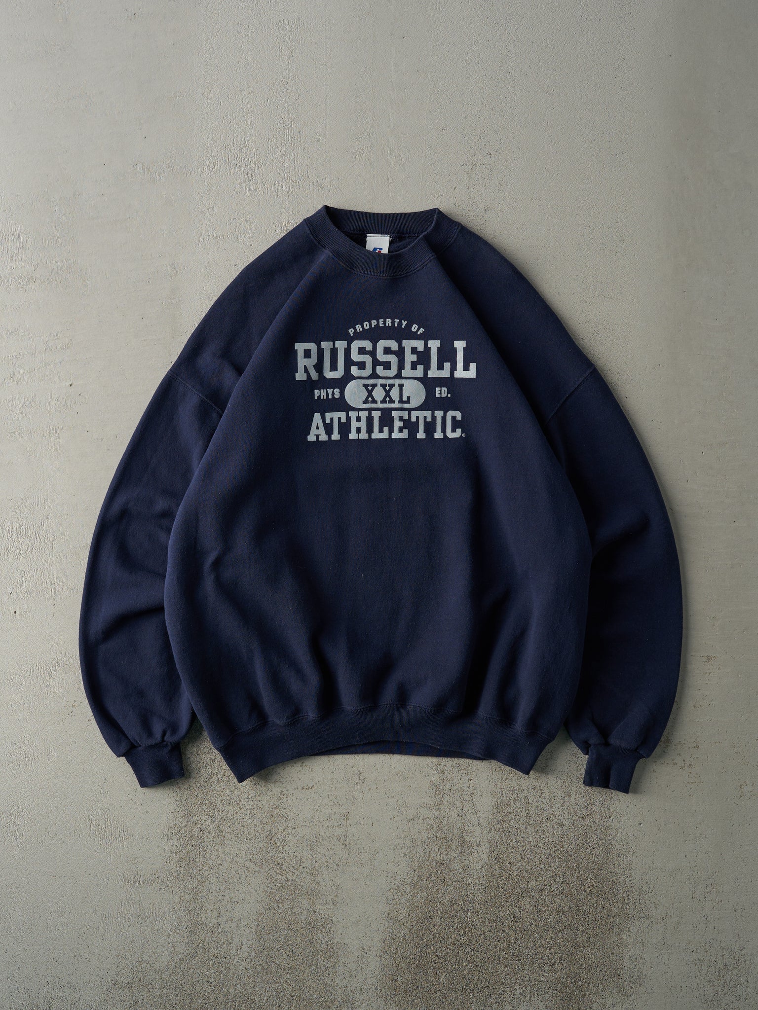 Vintage 90s Navy Blue Russell Athletic Crewneck (L)