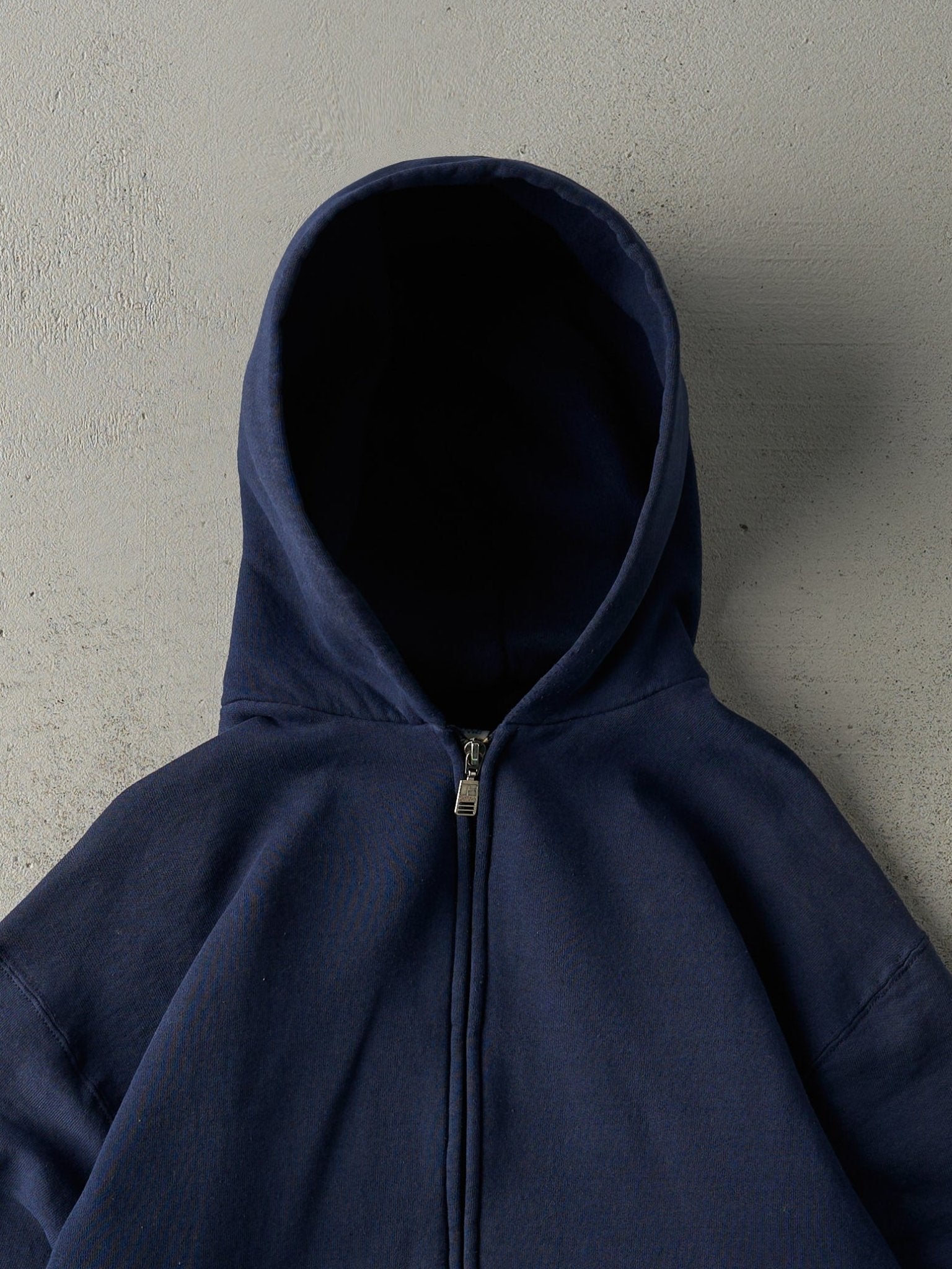 Vintage 90s Navy Blue Russell Athletic Zip Up Hoodie (M)