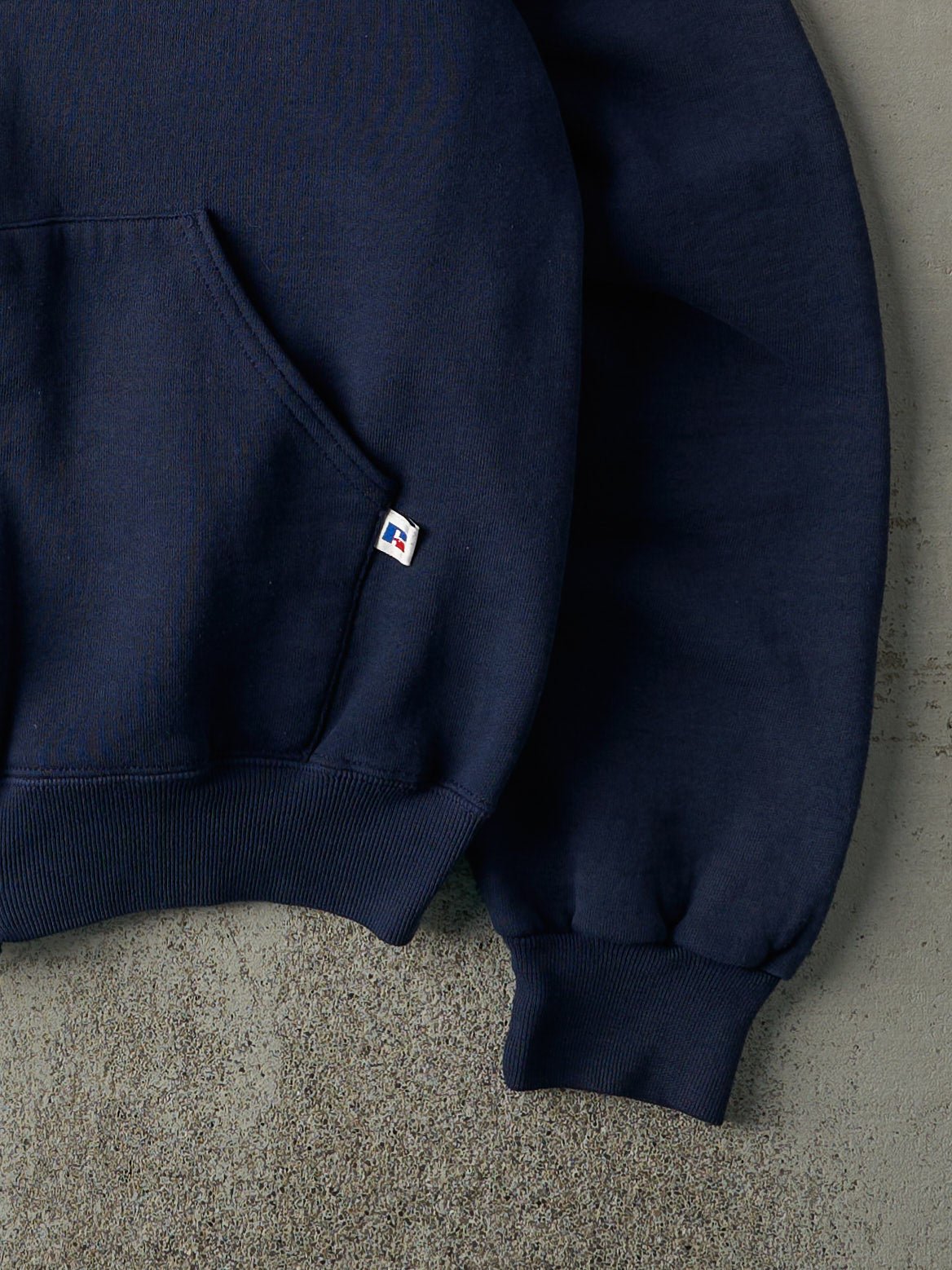 Vintage 90s Navy Blue Russell Athletic Zip Up Hoodie (M)
